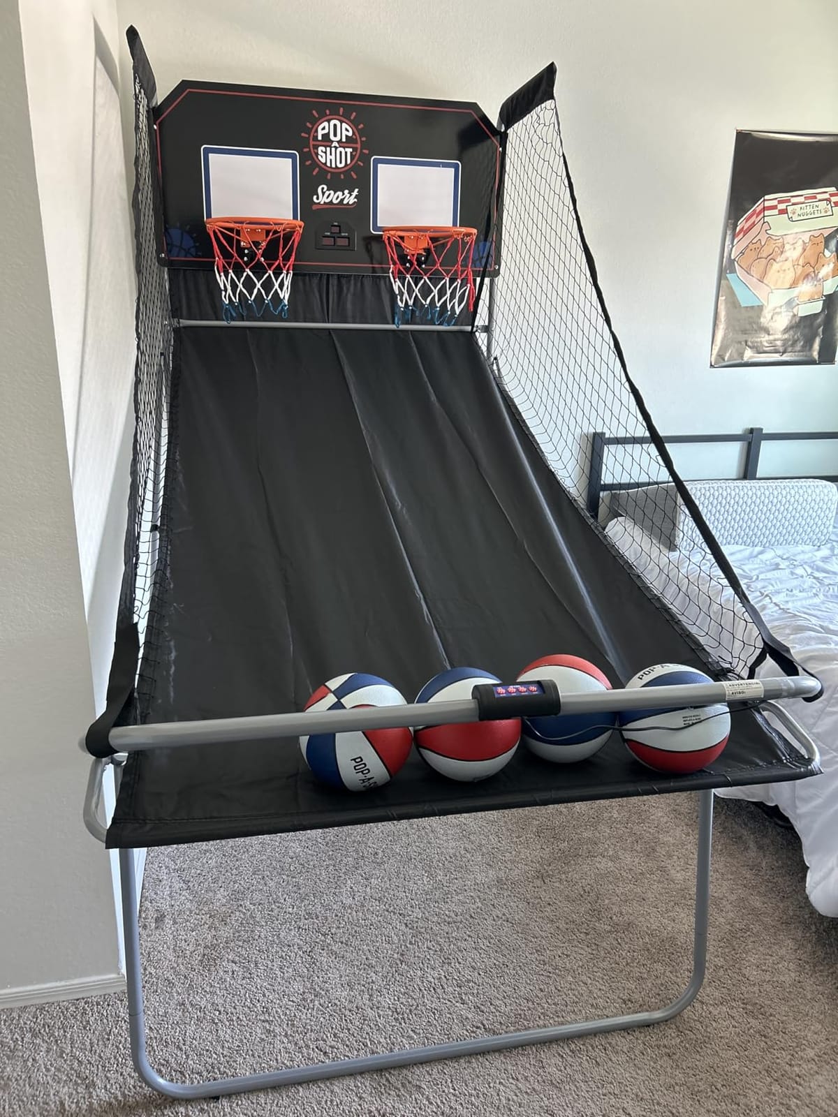 Pop-A-Shot Official Dual Shot Sport Arcade Basketball Game (Black and Blue) | Indoor Basketball Arcade Machine with 10 Game Modes, Dual Hoops, Sturdy Steel Frame, and Foldable Space-saving Design customer photo 1
