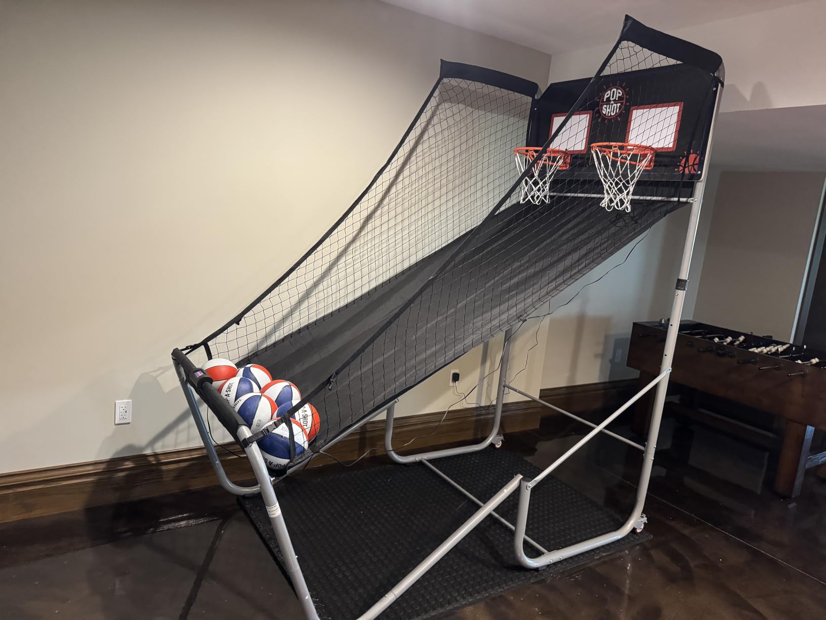 Pop-A-Shot Home Dual Shot | 2-Hoop Indoor Electronic Arcade Basketball Machine with 16 Game Modes, 7 Balls, Adjustable Height, Dual Hoops, and Foldable Storage customer photo 1