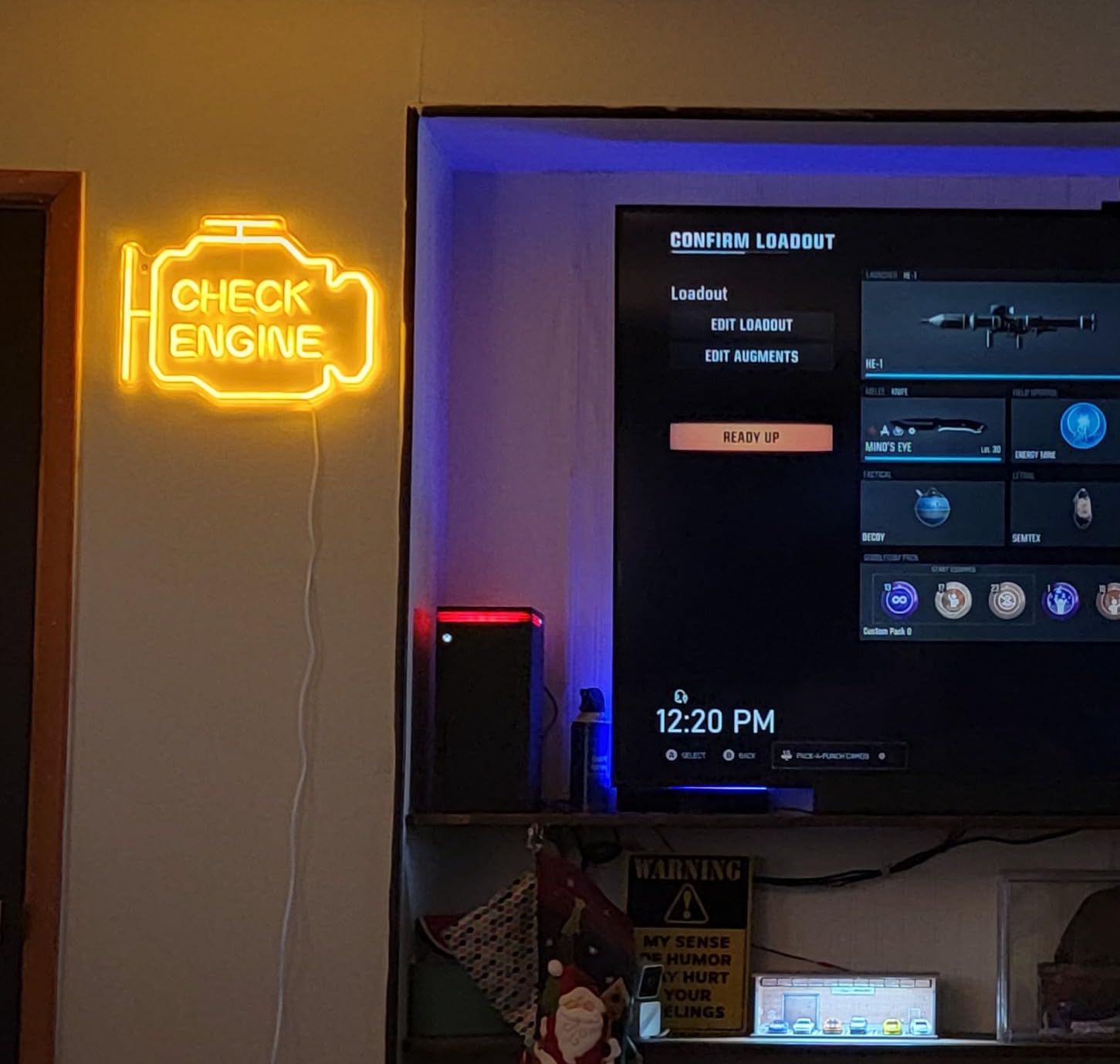 Check Engine Light Neon Sign for Man Cave Decor, LED Garage Wall Art, Funny Gifts for Dad & Car Guys, Man Cave Auto Repair Shop Mechanics Workshop Sign, USB Powered(15.7x11.8in,Yellow) customer photo 1