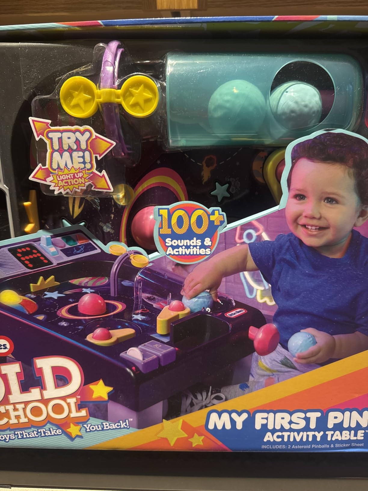 Little Tikes Old School My First Pinball Activity Table, Letters, Numbers, Planets, Counting, Sounds, Learning, Lights, Retro, Preschool Toy for Toddlers Girls Boys Ages 12 months, 1 - 2 Years customer photo 2