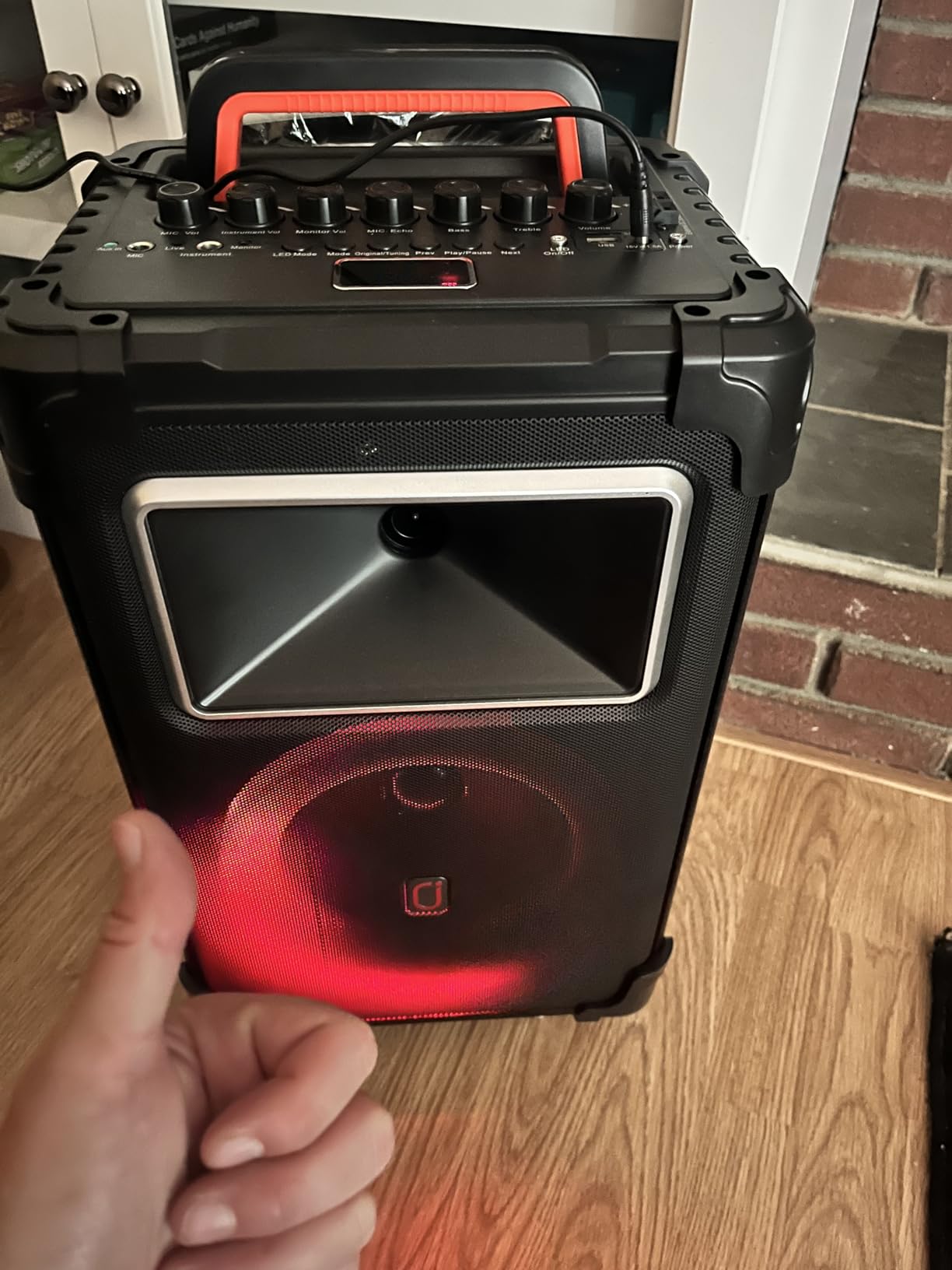 JYX Karaoke Machine with 2 Wireless Mics, 10