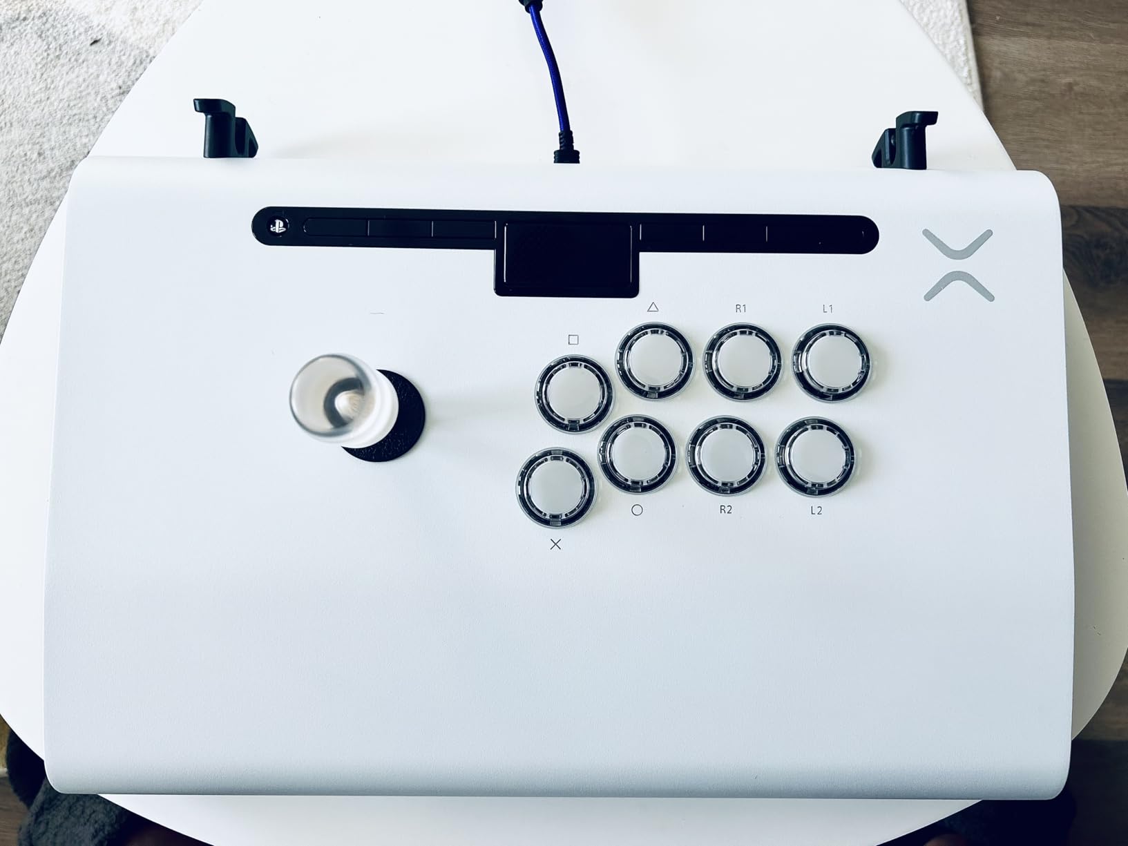 QANBA Gravity Ks Mechanical Arcade Buttons 24mm Snap-in Mechanical Pushbutton (Boxed (24mm Clear Black Violet E08(12 pcs) customer photo 1