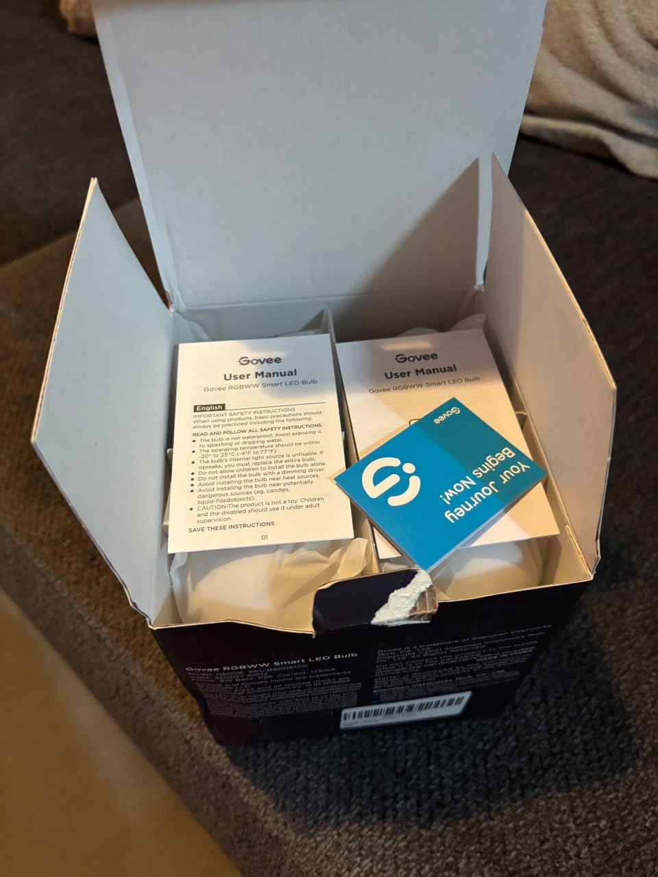Govee LED Smart Light Bulbs, 1000LM RGBWW A19 75W E26 Base 2 Pack customer photo 1