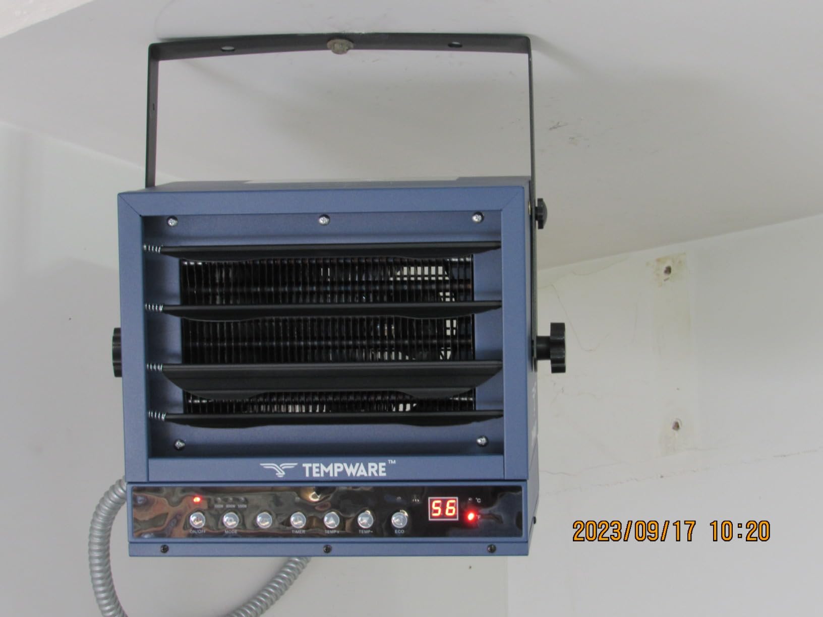 TEMPWARE Garage Heater Electric 240V, 5000-Watt Hardwired Ceiling Mount Shop Heater with ECO Mode, 240-Volt Hardwired with Full-Function Remote and 12-Hour Timer, Ideal for Workshop customer photo 1