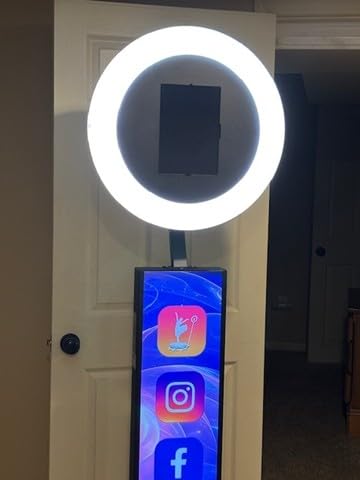 Portable Photo Booth Machine Compatible with Any Ipad, White: Flight Case | RGB Ring Lights, Music Sync, Free Custom Logo, 2 Months ChackTok VIP customer photo 1