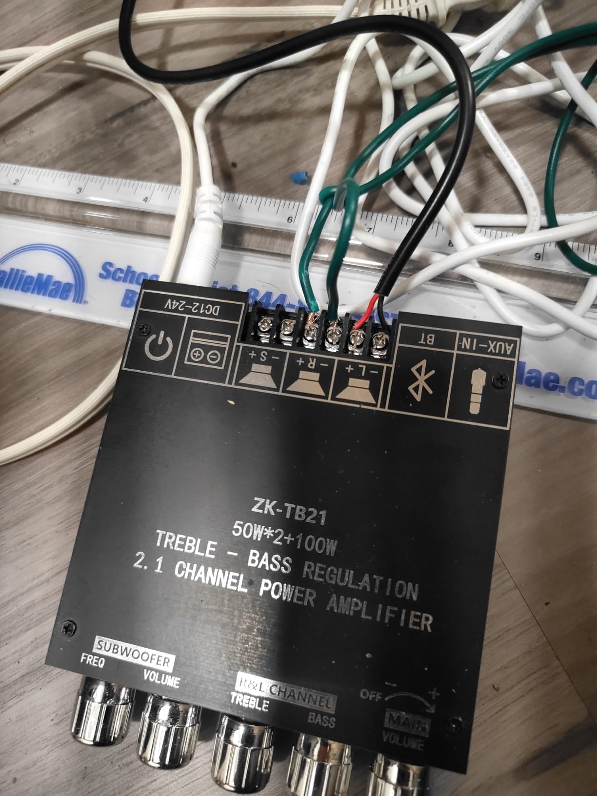 ZK-TB21 Bluetooth 5.0 50W+50W+100W 2.1 Channel Subwoofer Amplifier Board TPA3116D2 HiFi Stereo customer photo 1