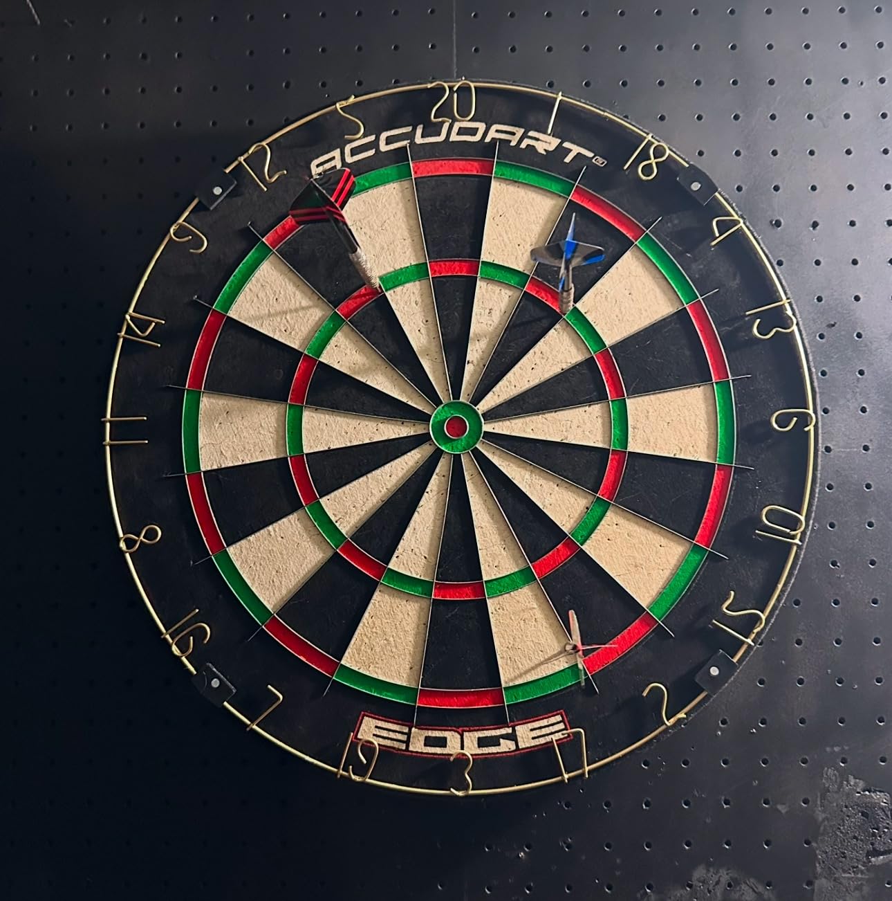 Accudart Edge Bristle Dartboard - Premium Brazilian Sisal, Razor-Thin Spider, Rotating Metal Number Ring, Increased Playing Area, Super Thin Bullseye - Ideal for Steel-Tip Darts customer photo 2