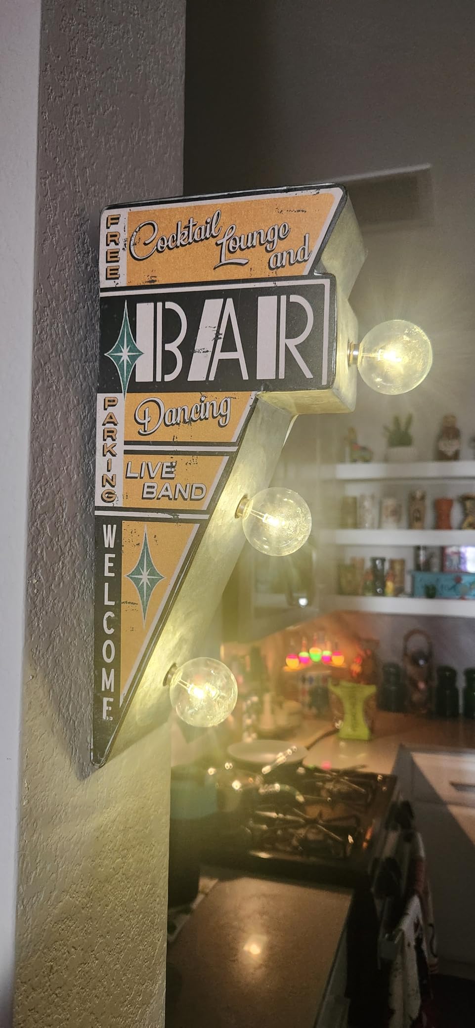 Game Room Double-Sided Marquee Sign With LED Bulbs Vintage Inspired Retro Wall Decor For The Man Cave, Game Room, Arcade, Or Home Bar (12