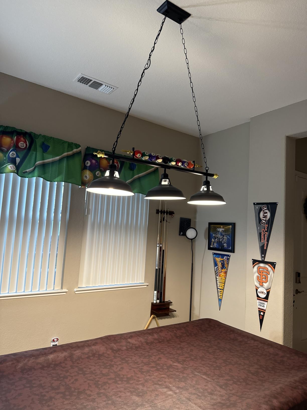 Billiard Pool Table Lights 4-Light, Black Matte Metal Shades | 50'' Pool Table Lighting for 7'-8' Table, Billiard Light Suitable for Billiards Room, Snooker Table, Kitchen Island customer photo 1
