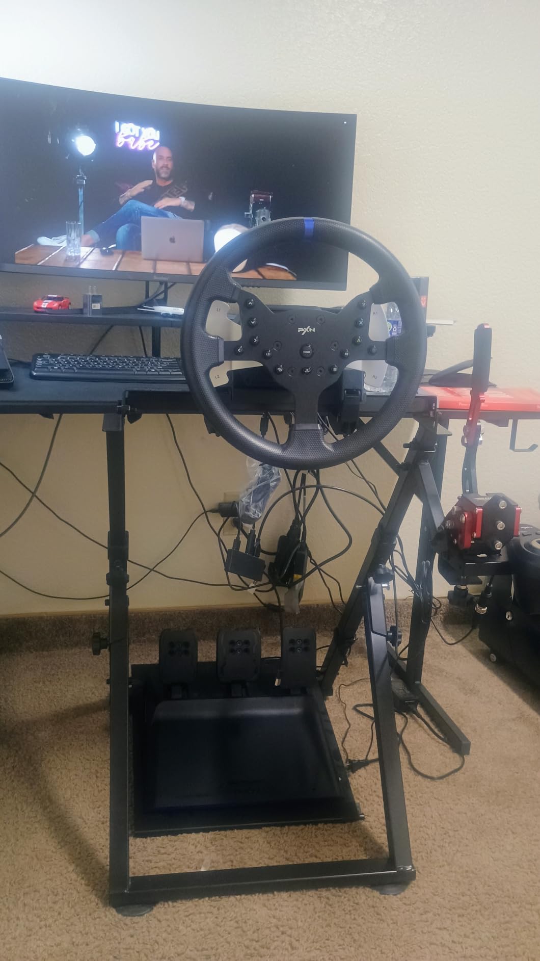 PXN V99 Force Feedback Racing Wheel, with Pedals and Shifter | Detachable 270/900 Degree Steering Wheel, Hall Pedals & H-Shifter - for PC, Xbox Series X|S, Xbox One, and PS4 customer photo 2