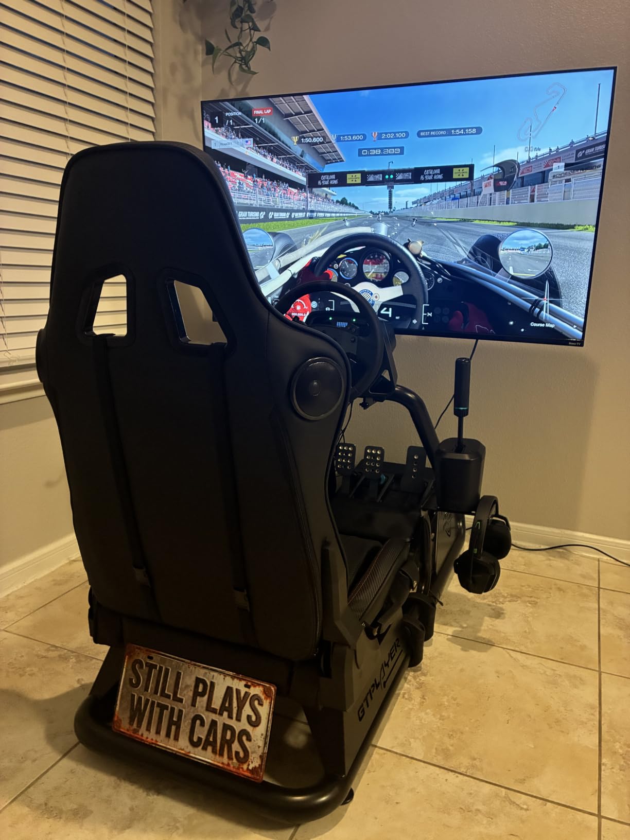 GTPLAYER Racing Simulator Cockpit with Seat and Bluetooth Speakers, Racing Style Reclining Seat and Ultra-Sturdy Alloy Steel Frame customer photo 2