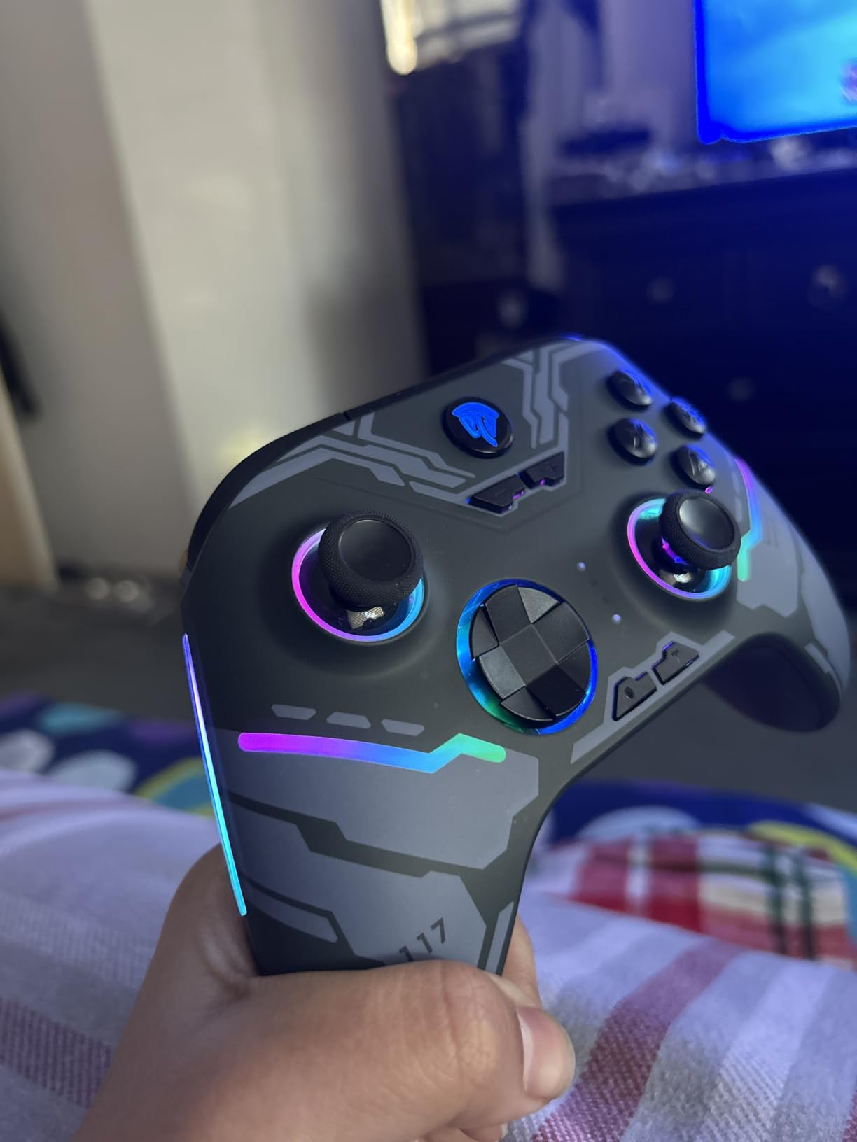 EasySMX X15 Wireless PC & Steam Gaming Controller, Hall Effect, Black customer photo 2