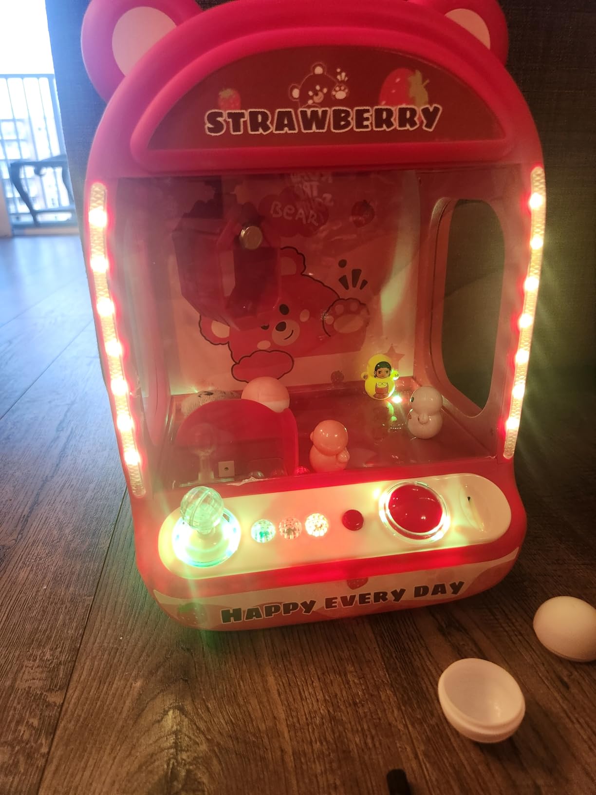 Skirfy Claw Machine for Kids, Mini Arcade Grabber with Plush Toys & Prizes | Mini Vending Machines Game with Lights Sounds customer photo 2