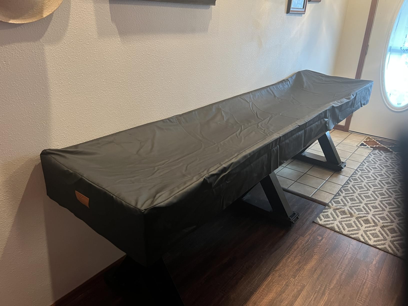 K-Musculo Shuffleboard Table Cover, Heavy Duty Leatherette Waterproof & Tearproof Shuffleboard Covers Fit for 9FT(108