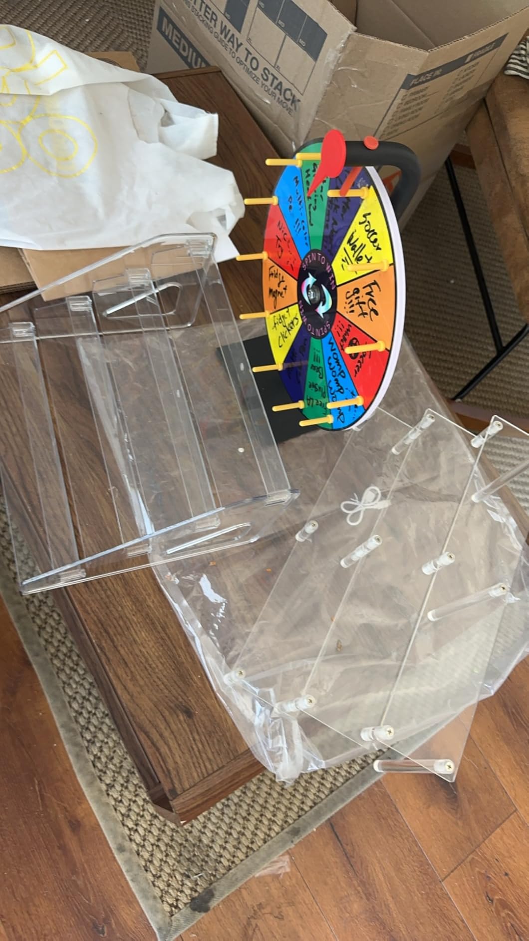 12 Slots Prize Wheel, 12 Inch Prizes Spinner with Stand and Heavy Duty Base, Spin The Wheel for Fortune Spinning Game Carnival & Engaging Home Parties, Tradeshow customer photo 2