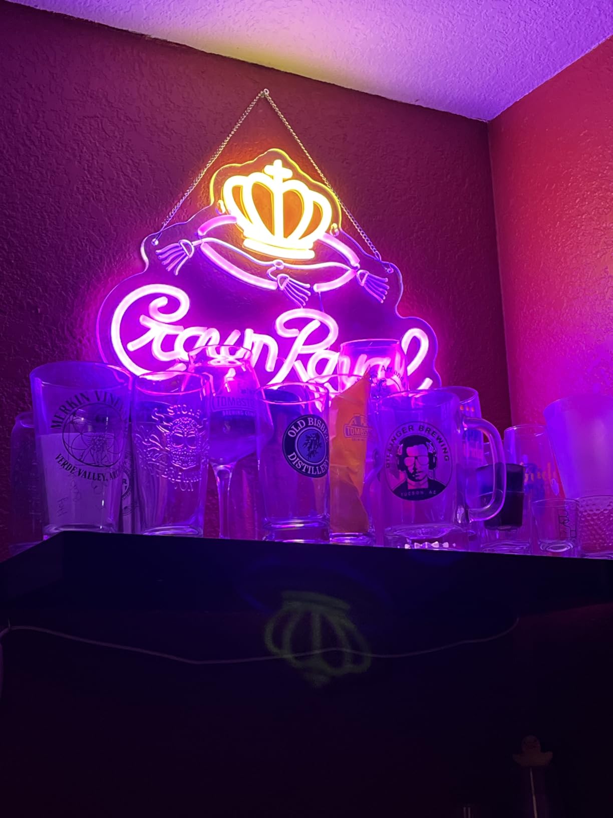 Crown Neon Sign for Bar Wall Decor, Royal Beer Lights Signs Whiskey LED Sign for Bar Man Cave Bedroom Home Shop Pub Bistro Party Hotel Game Room Decor Gifts, USB Powered customer photo 2