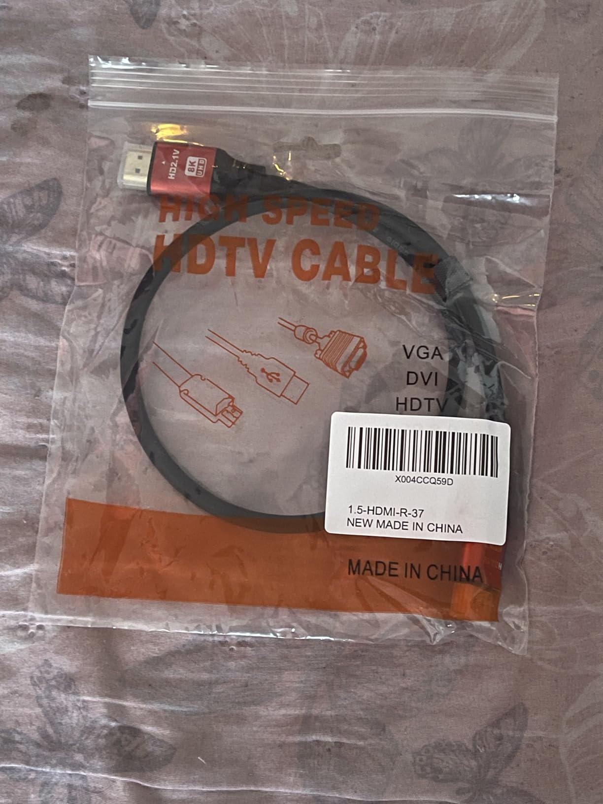 1.5FT HDMI 2.1 Cable 8K60Hz 4K120Hz, 48Gbps Ultra High Speed HDMI Cable with Gold Plated Connector, Red Aluminum Housing, for PS5, Xbox Series X, Gaming Monitor, Soundbar, Desktop Setup, AV Receiver. customer photo 2