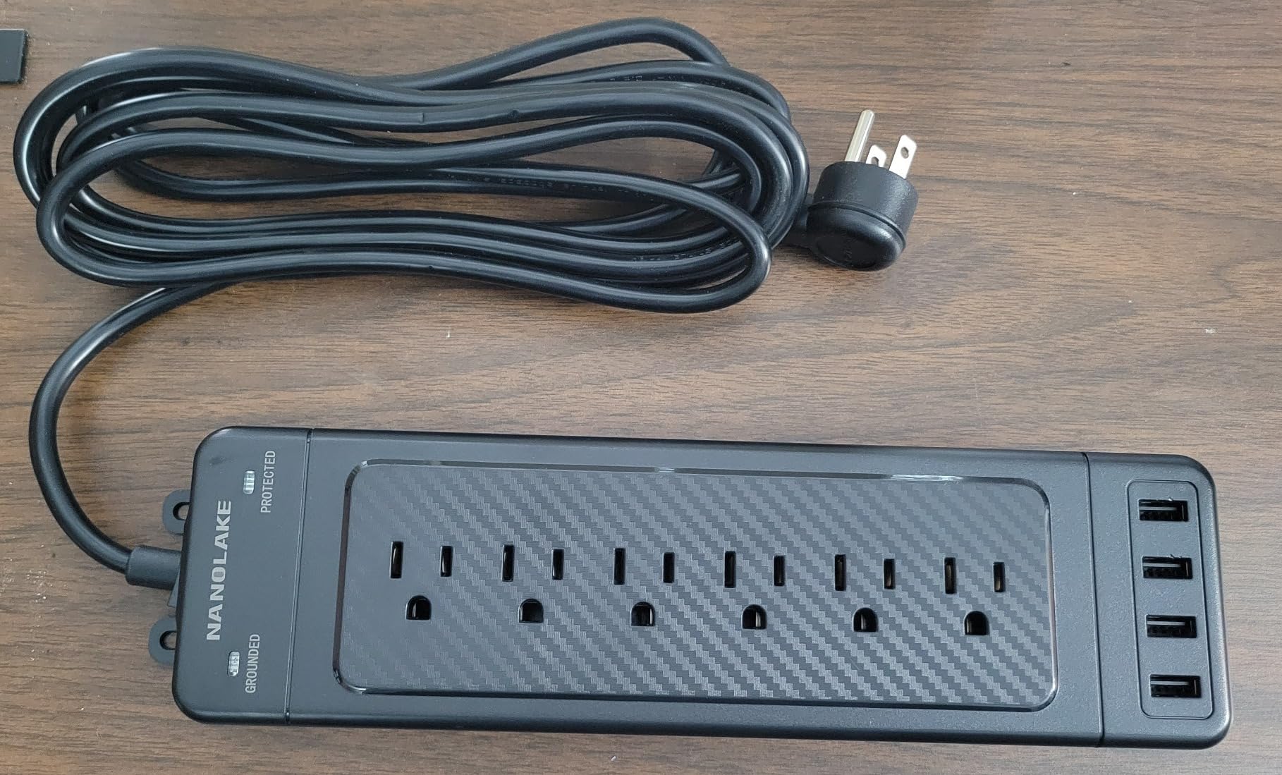 Surge Protector Power Strip 10ft Cord/High Joules Surge Protection (4800J) /Heavy Duty/Multiple outlets/Mountable/18AC/15A/USB A+C(PD20W),Flat Plug, Commercial,Industrial,Office,Home,Black customer photo 2