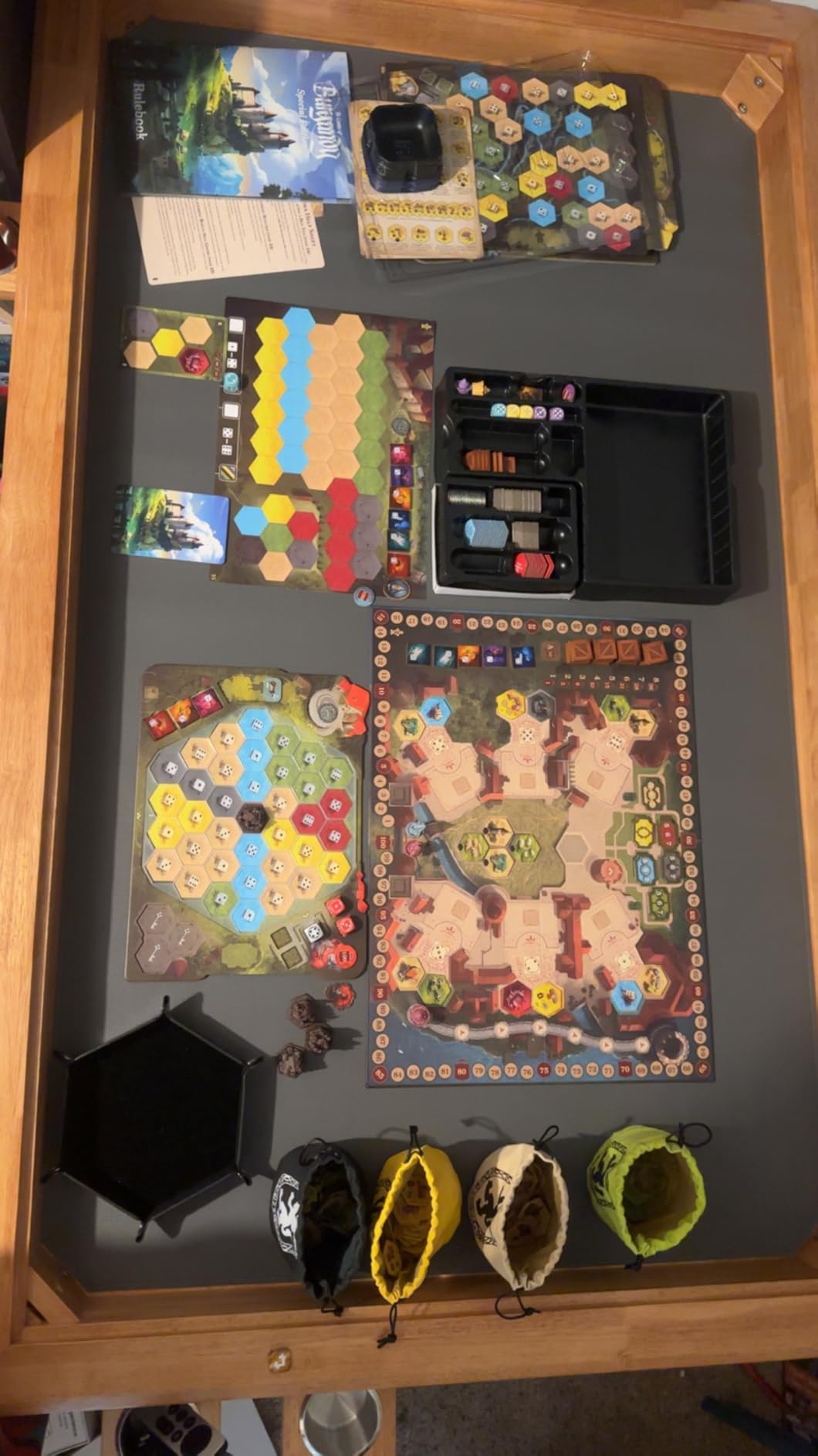Board Game Table with Removable Table Top, Seats 4 to 6 Players with 57in x 33in Play Area, Includes Play Mat, Detachable Cup Holders and Dice Trays, Minimal Assembly Required customer photo 1