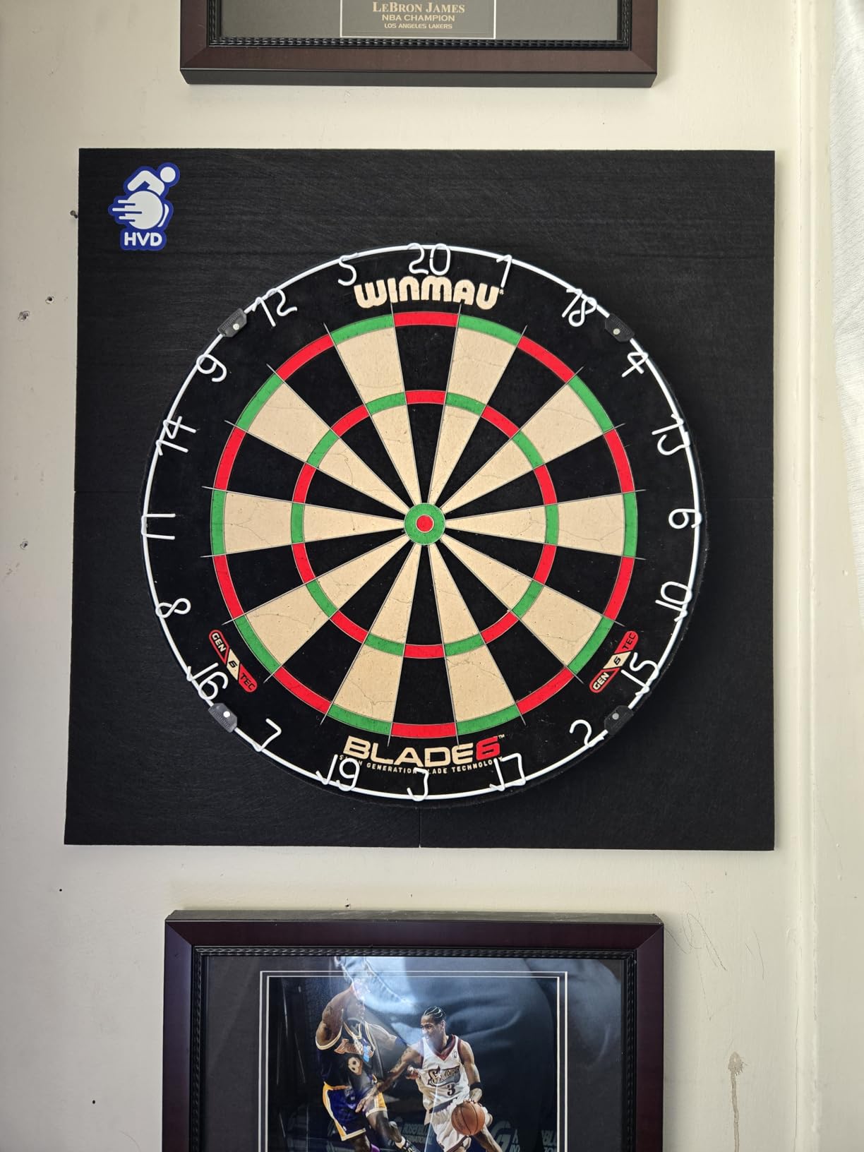 Hahafelt Dart Board Backing Wall Protector customer photo 2