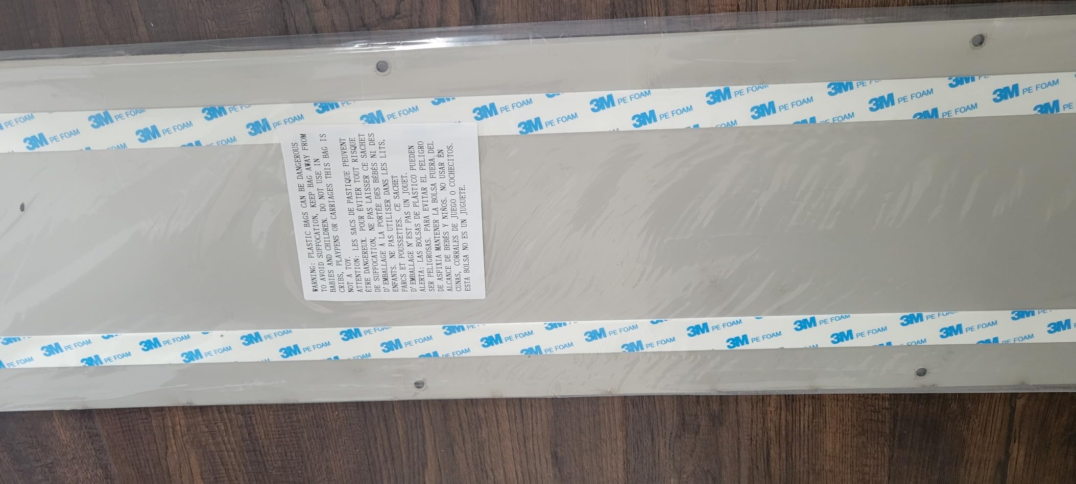 Panther Armor 8x34 in Gold Door Kick Plate, Dog Scratch Door Protector | 1mm thick stainless steel door plate. Anti-corrosive kick plate for bottom of door. Interior and exterior use customer photo 2