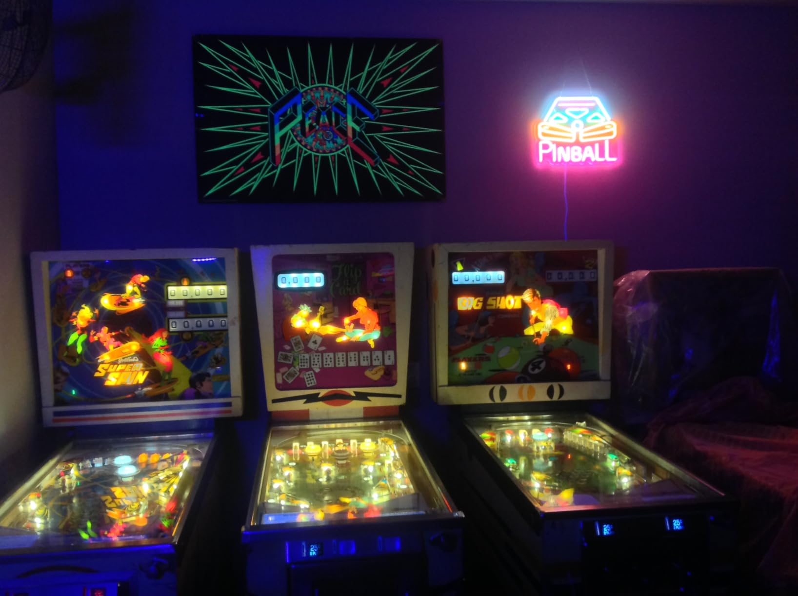 Roouneon Pinball Neon Sign for Wall Décor with Dimmable Switch LED Neon Signs Light customer photo 2