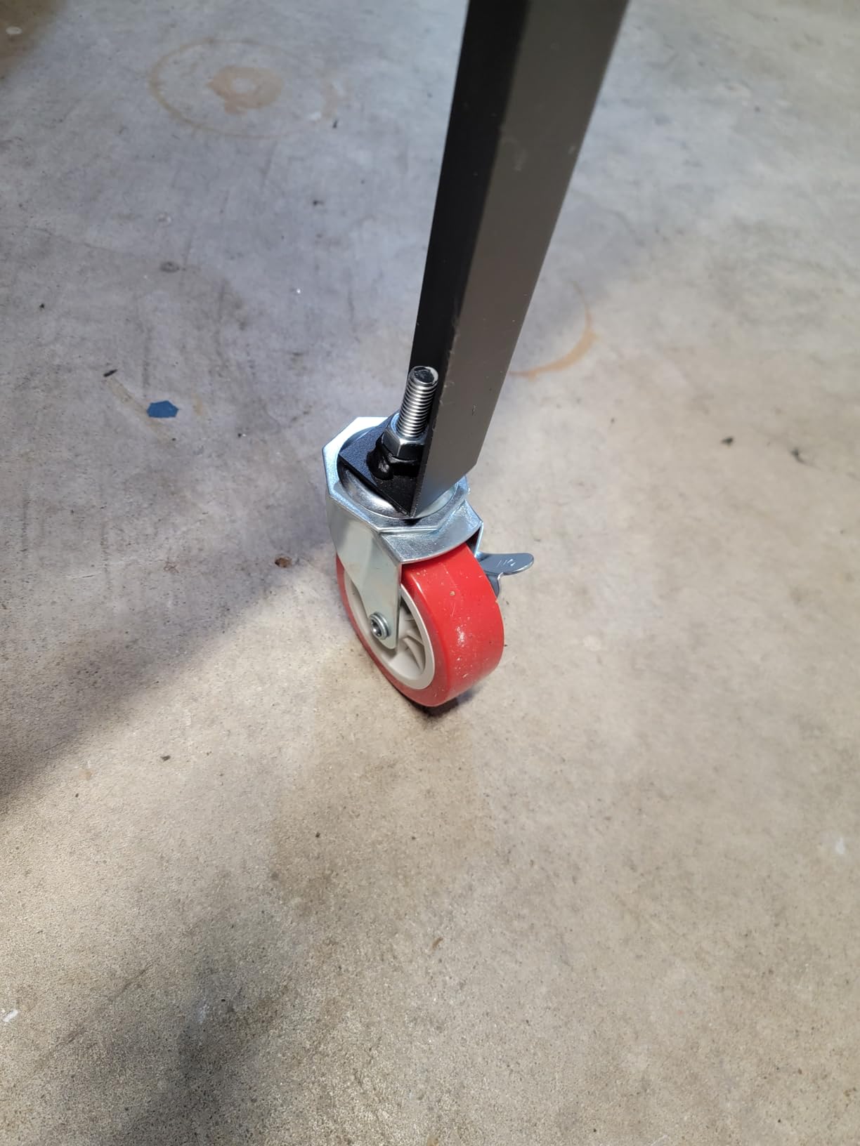 3 Inch Heavy Duty Stem Casters Swivel Wheels with Brake - 3/8