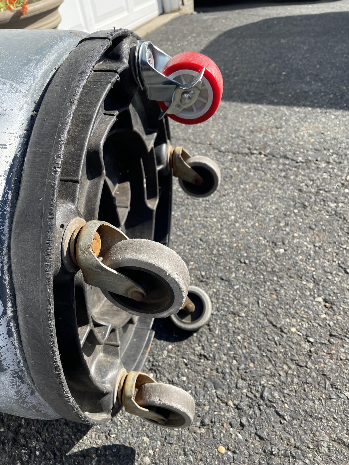 3 Inch Heavy Duty Stem Casters Swivel Wheels with Brake - 3/8