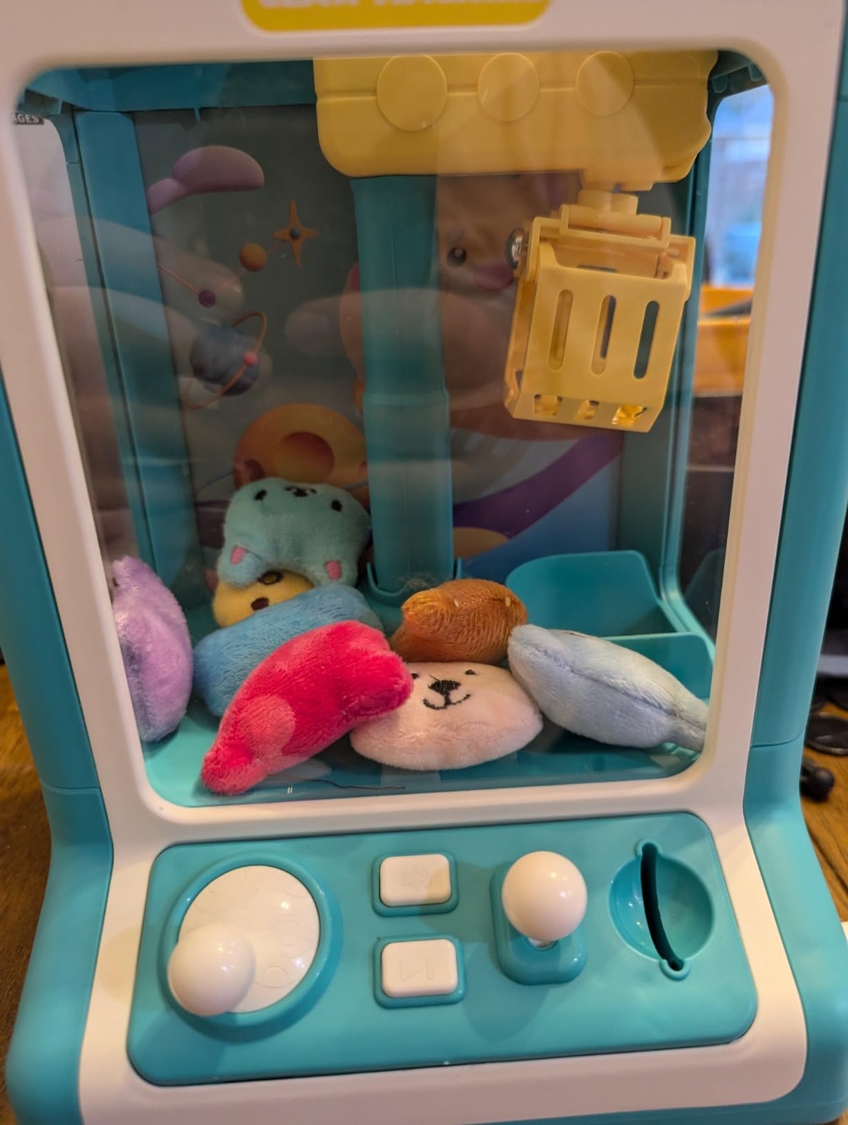 Jovow Claw Machine for Kids - Mini Vending Machine with Volume Control & Music, Electronic Rabbit Prize Dispenser Toys with 30 Prizes (Plush, Eggs), Party Birthday Gifts for Girls Age 3 4 5 6-8 customer photo 2