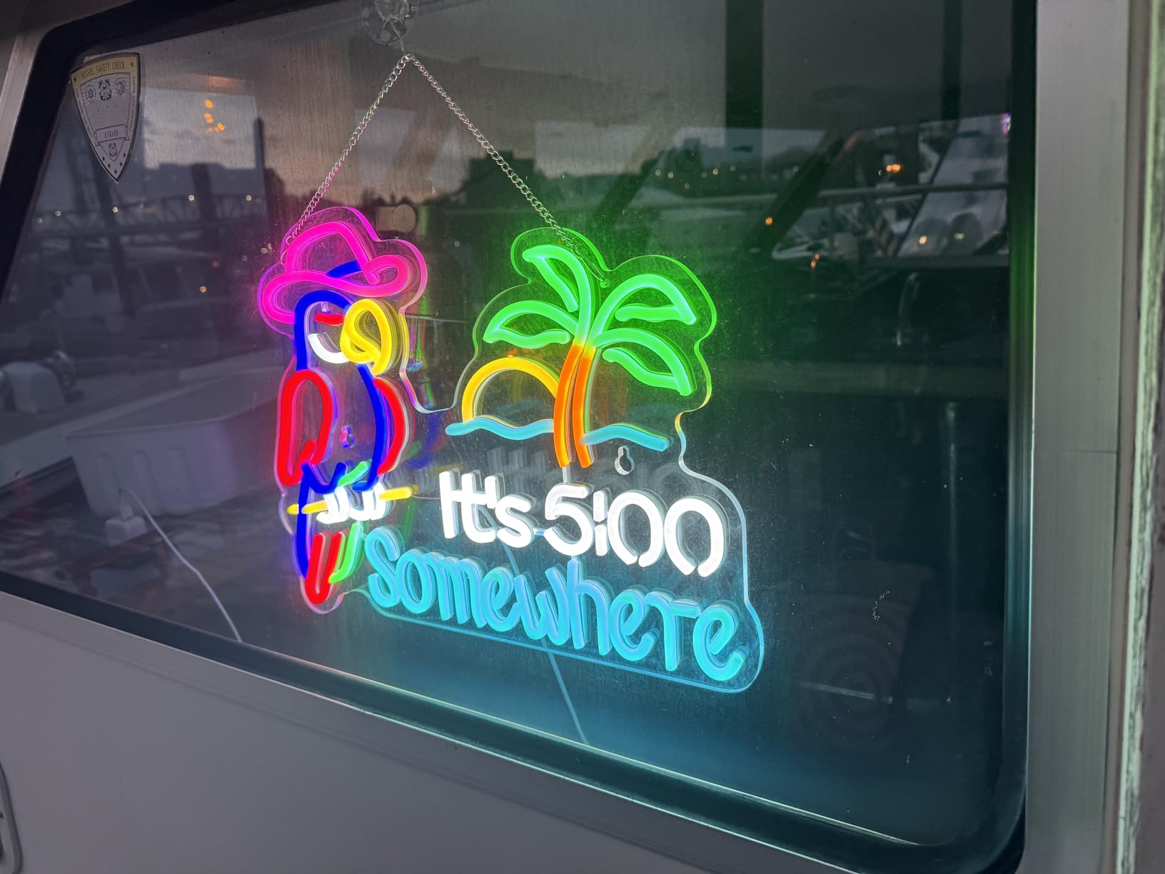 Parrot Its 5 00 O'clock Some Where Neon Sign for Wall Decor USB Powered Five Oclock Dimmable Bar Beer LED Light Man Cave customer photo 2