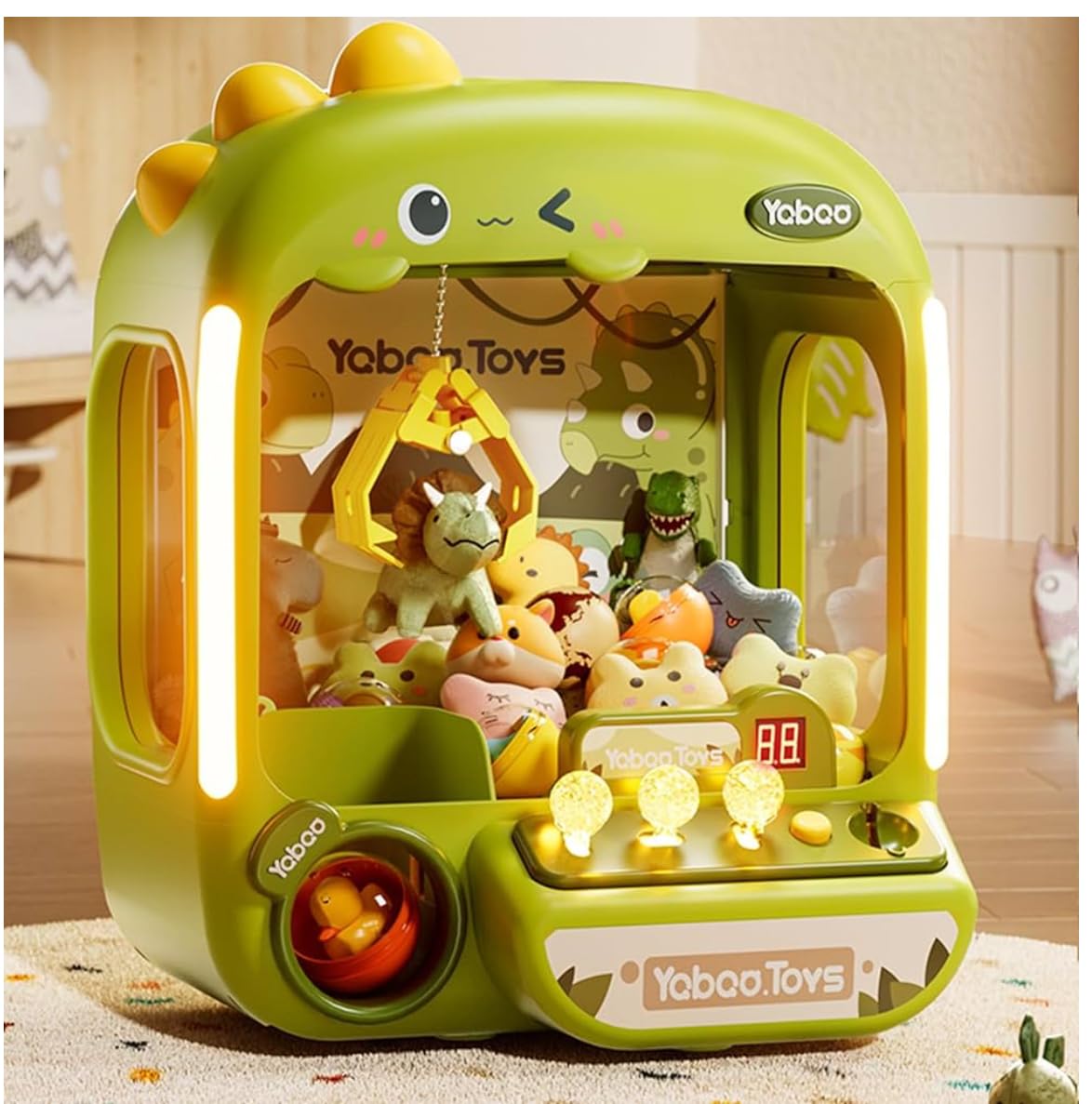 64 PCS Large Claw Machine for Kids Dinosaur, Vending Machine Toys for Boys 5 6 7 8 Year Old, Candy and Prize Electronic Dispenser Game Ages 5-7 6-8, Birthday Gift for 3 4 5 6 Year Old Boy Girl customer photo 1