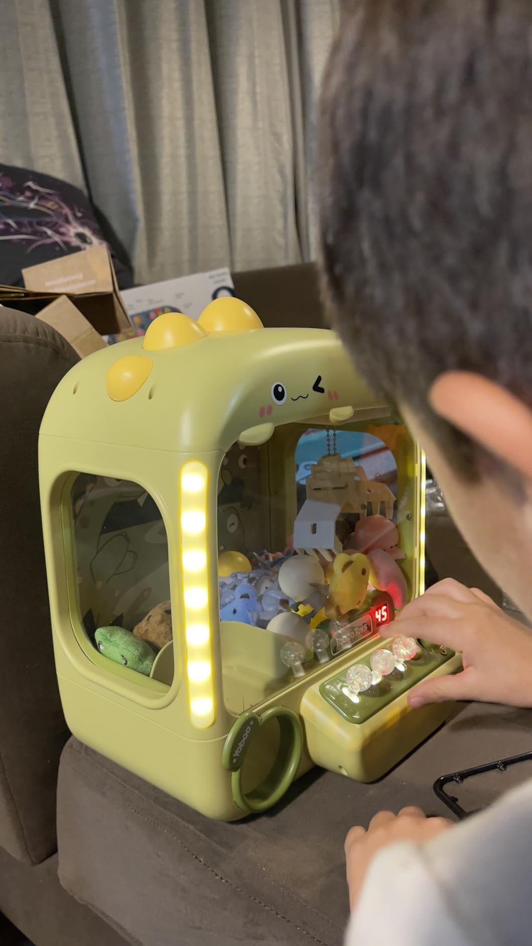 64 PCS Large Claw Machine for Kids Dinosaur, Vending Machine Toys for Boys 5 6 7 8 Year Old, Candy and Prize Electronic Dispenser Game Ages 5-7 6-8, Birthday Gift for 3 4 5 6 Year Old Boy Girl customer photo 2