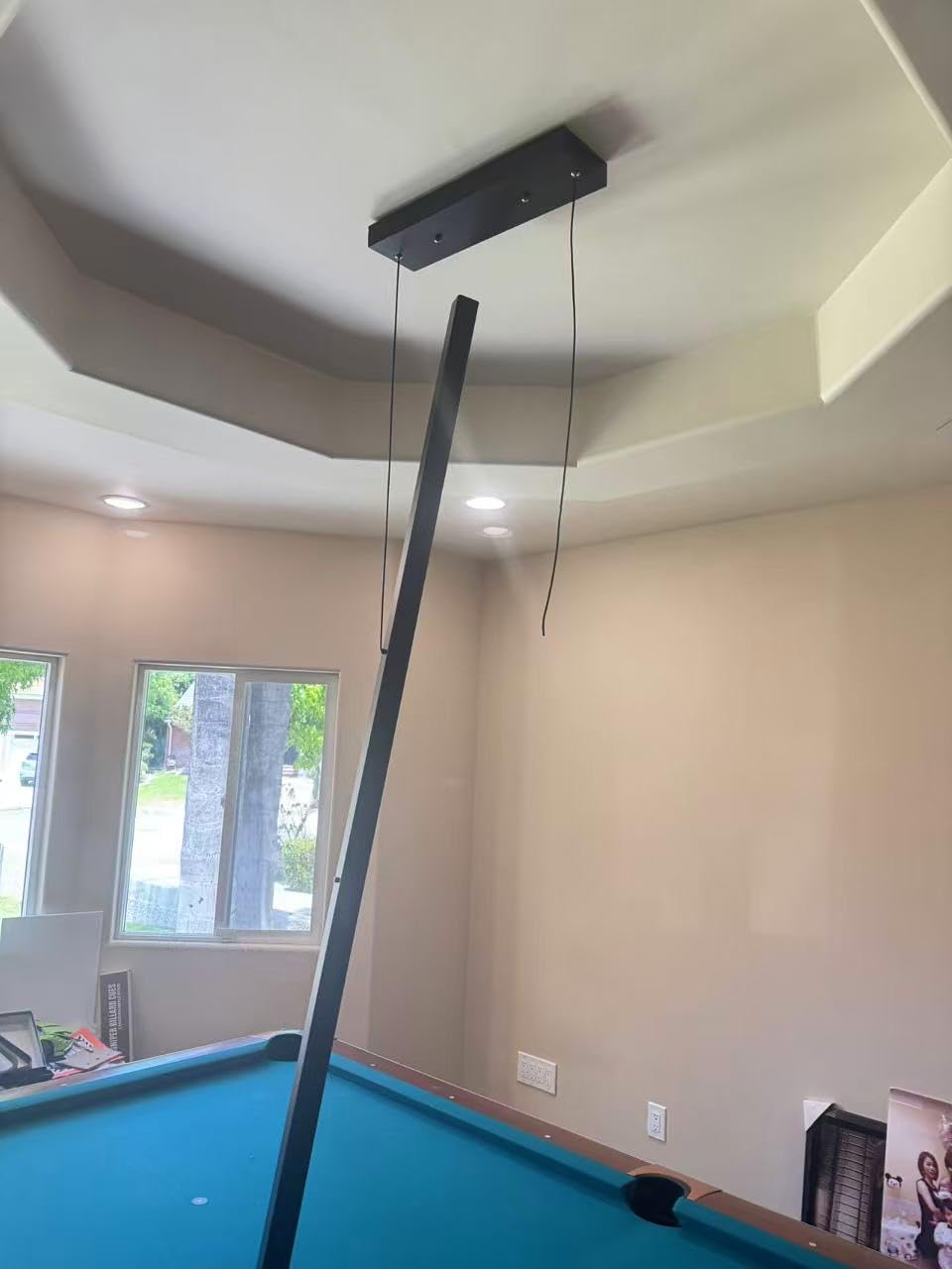 LED Island Lights, 3300k-6500K Dimmable Pool Table Light with Remote, Modern Pendant Lights for Kitchen, 56.29