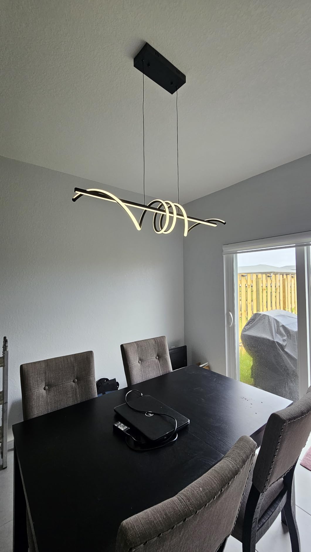 LED Island Lights, 3300k-6500K Dimmable Pool Table Light with Remote, Modern Pendant Lights for Kitchen, 56.29