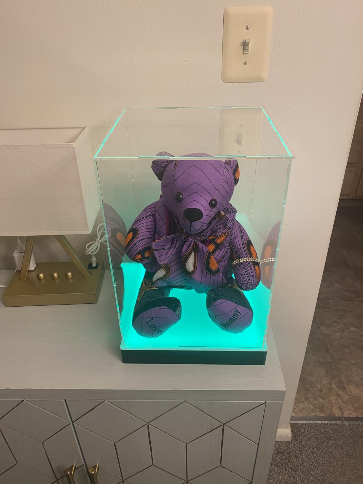 Light Up Display Case With Controller APP Music Sync, Clear Dustproof Acrylic Box With USB RGB Lights for Toys and Action Figures, 10''(L) x10''(W) x14''(H'') customer photo 1