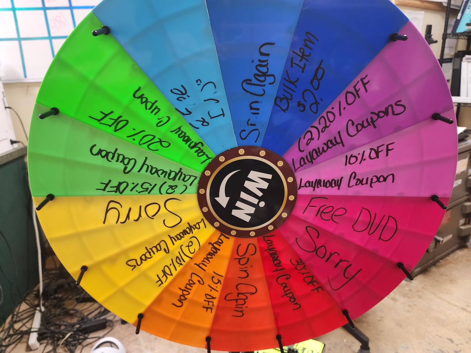 24-inch Spinning Prize Wheel, Adjustable 37