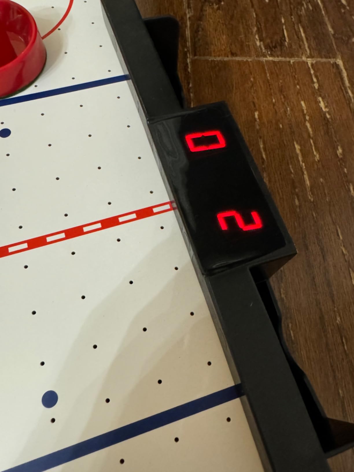 EastPoint Tabletop Air Hockey Table Pro - Black & White - LED Scoreboard for Hockey Game - Includes Pucks & Pushers for Table Games for Kids - Compact Durable Design for Tabletop Play customer photo 2