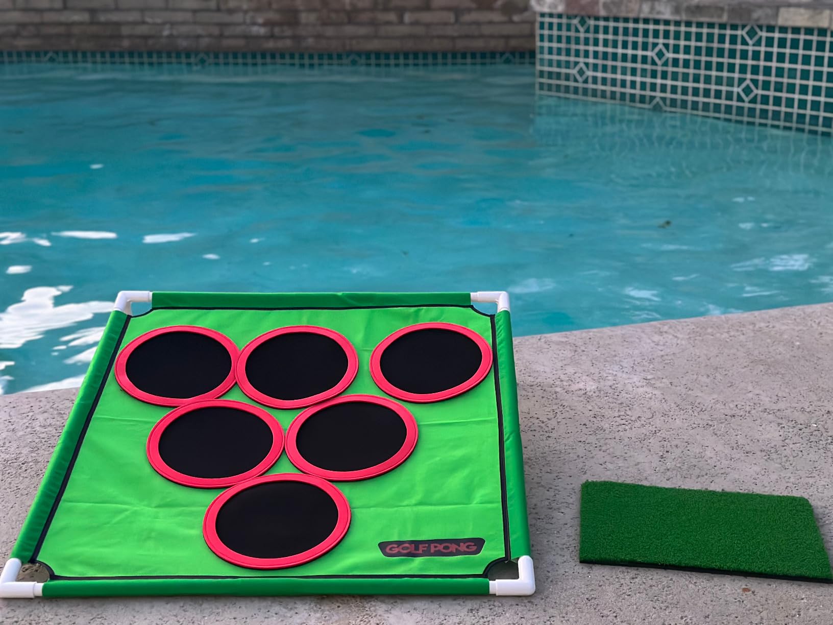 Chipping Game for Men, Women & Family, 2 Boards, No Club | Two-player, 2 chipping mats and 16 scoring balls, indoor and outdoor play, lawn party game and golf gift customer photo 2