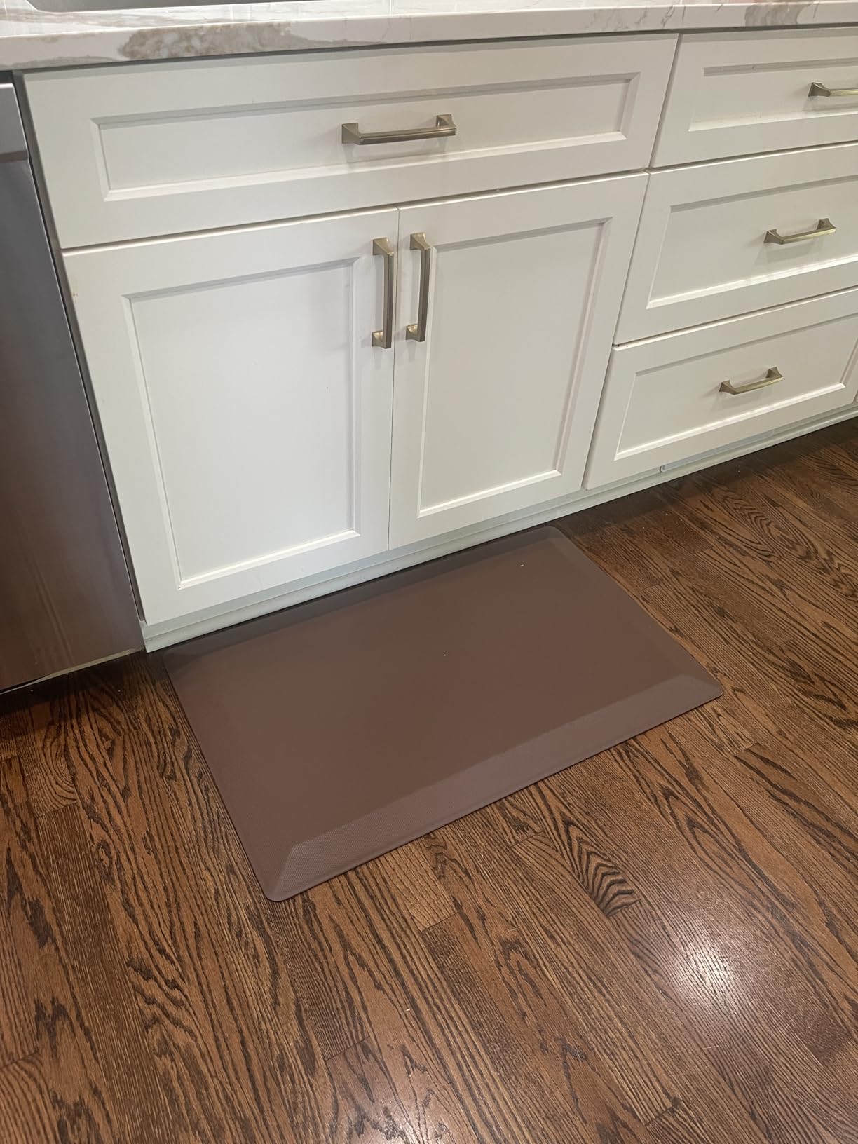 Tyrot Extra Thick Anti Fatigue Mat for Kitchen Floor, 20x32, Black | 9/10 Inch Thick, Cushioned Standing Desk Mat, Memory Foam Ergonomic, Non-Slip Waterproof Rug customer photo 1