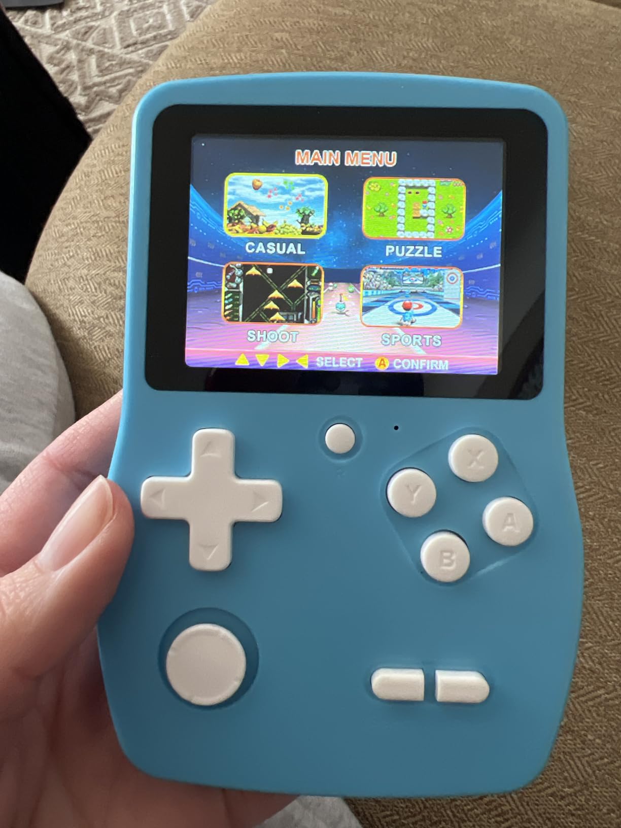 32 Bit Handheld Games for Kids Preloaded 139 Retro Video Games, Blue | Portable Video Gaming Player with 3.0