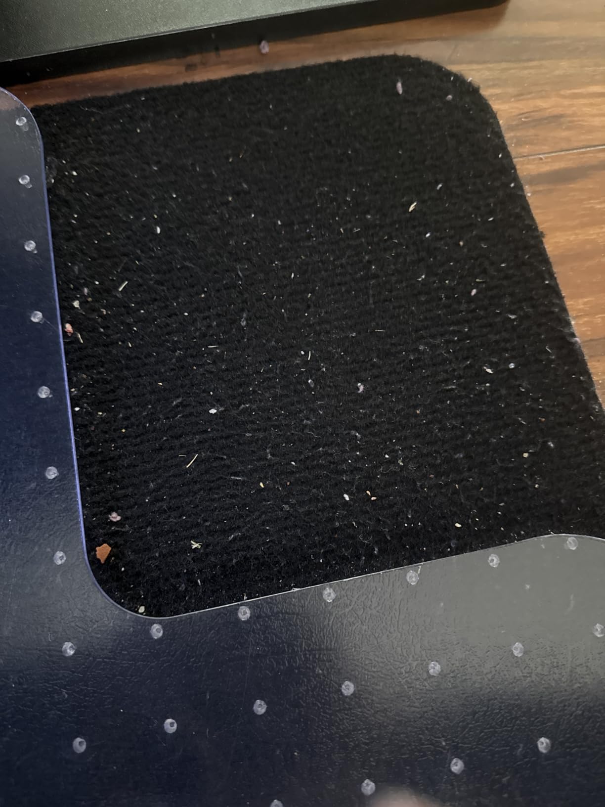 Sycoodeal Office Chair Mat for Hardwood Floor, Office Computer Gaming Chair Mat for Tile Floor, Large Floor Protector Rug, Anti-Slip, Easy to Clean, Pure Black(48