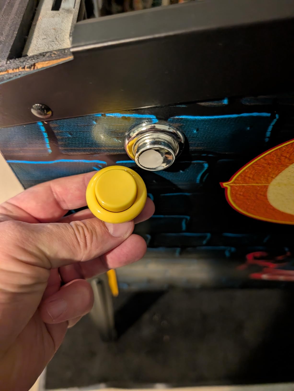 Pinball Machine Cabinet Flipper Buttons, Opaque, 1 1/8