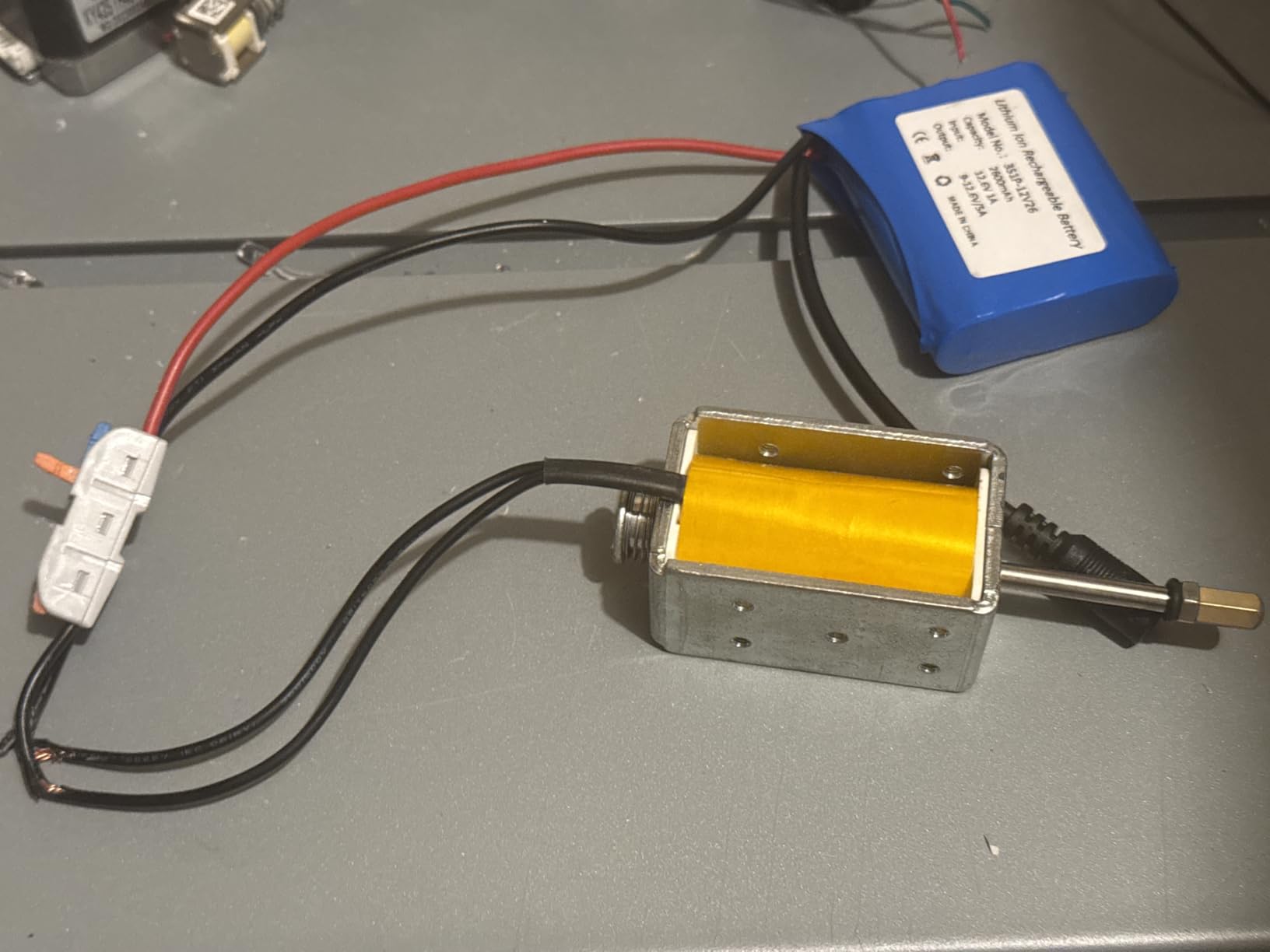 Push Pull Solenoid, DC12V Electric Magnet, 35mm Stroke, Electromagnet with Wired Connection, High Performance Linear Actuator for DIY Projects and Automation customer photo 1