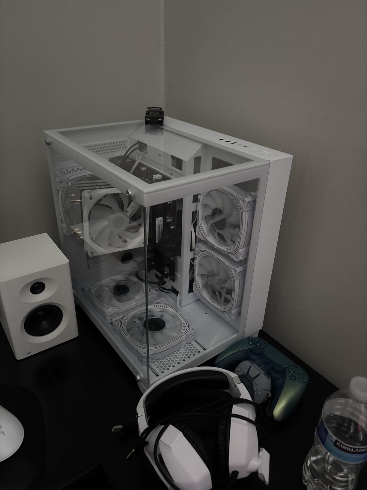 LXZ Gaming PC Desktop Computer, AMD Ryzen 5 5600GT, 16GB DDR4, 1TB NVME SSD, Prebuilt Tower PC with Integrated Graphics, WiFi, RGB Cooling Fans, for Home Office and Student, White Tempered Glass Case customer photo 1