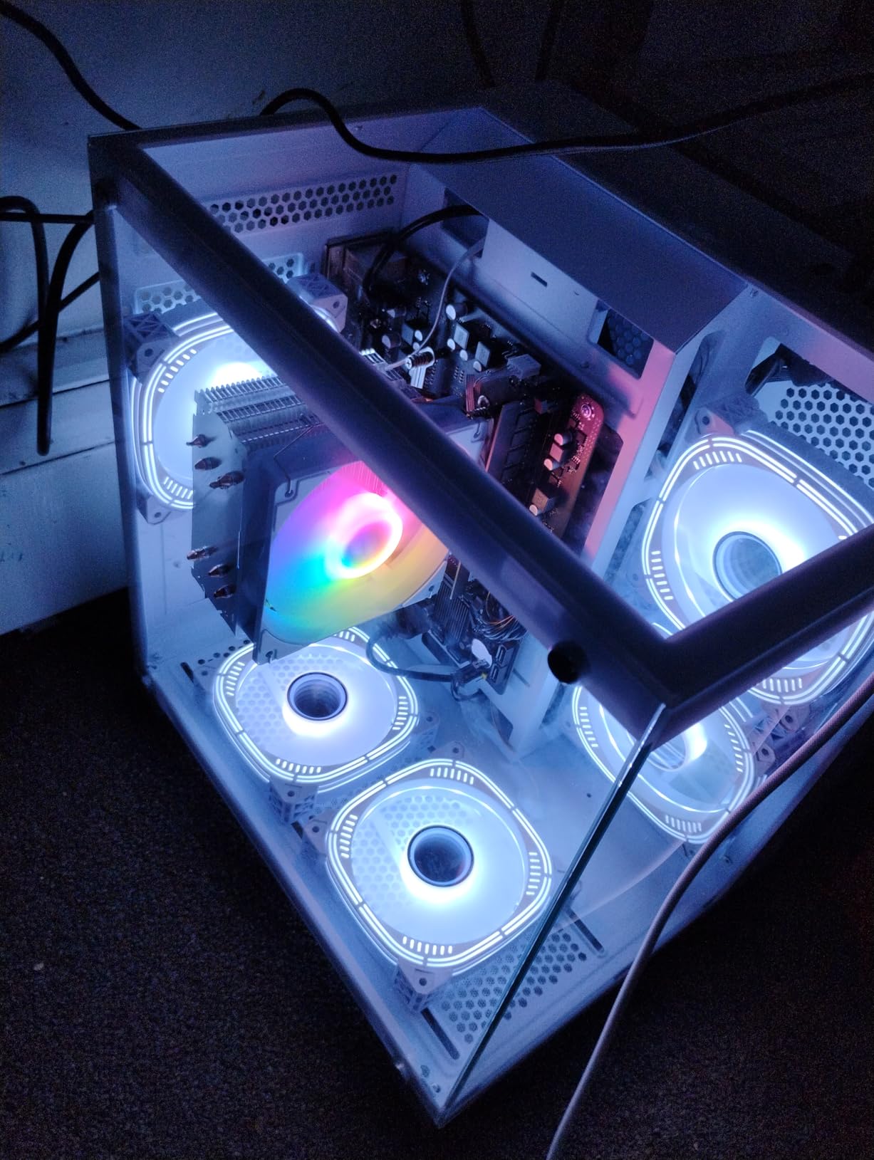 LXZ Gaming PC Desktop Computer, AMD Ryzen 5 5600GT, 16GB DDR4, 1TB NVME SSD, Prebuilt Tower PC with Integrated Graphics, WiFi, RGB Cooling Fans, for Home Office and Student, White Tempered Glass Case customer photo 2