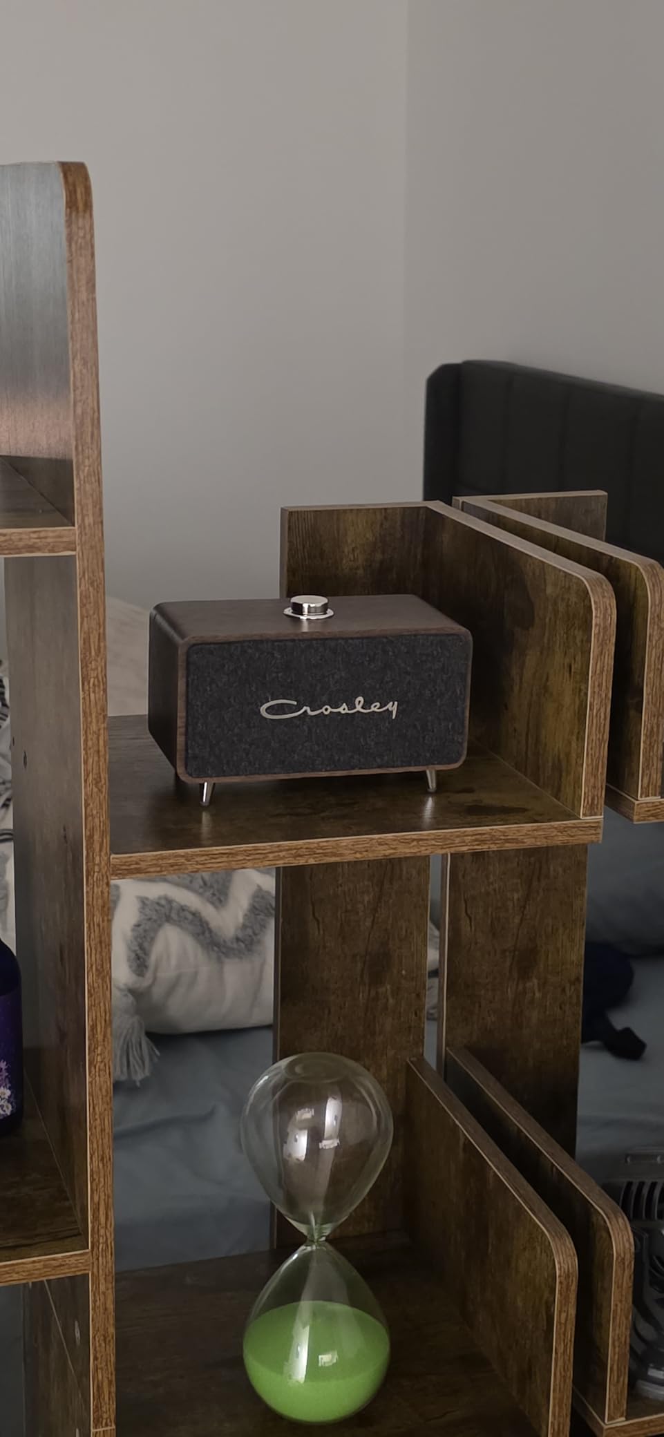 Crosley CR3049A-WA Stanza Portable Bluetooth Speaker, Walnut | Bluetooth In, Rechargeable Lithium-Ion Battery, Pair Twin Speakers for Stereo Sound customer photo 1