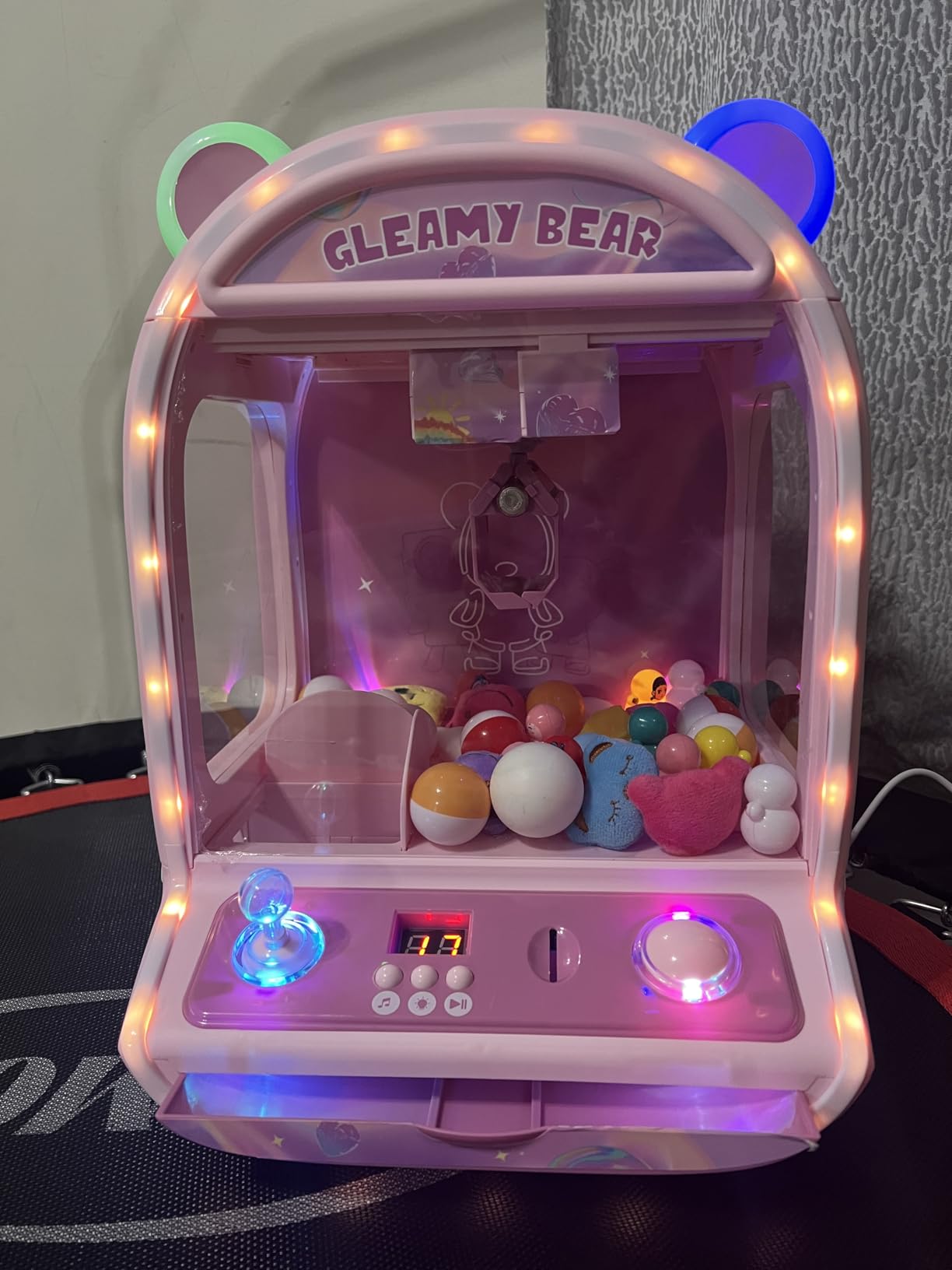 16''Large Claw Machine for Kids, Home Arcade Grabber Game for Ages 6+ | Includes 58 prizes, Led lights, digital countdown, adjustable volume and dual power for instant family fun. customer photo 1