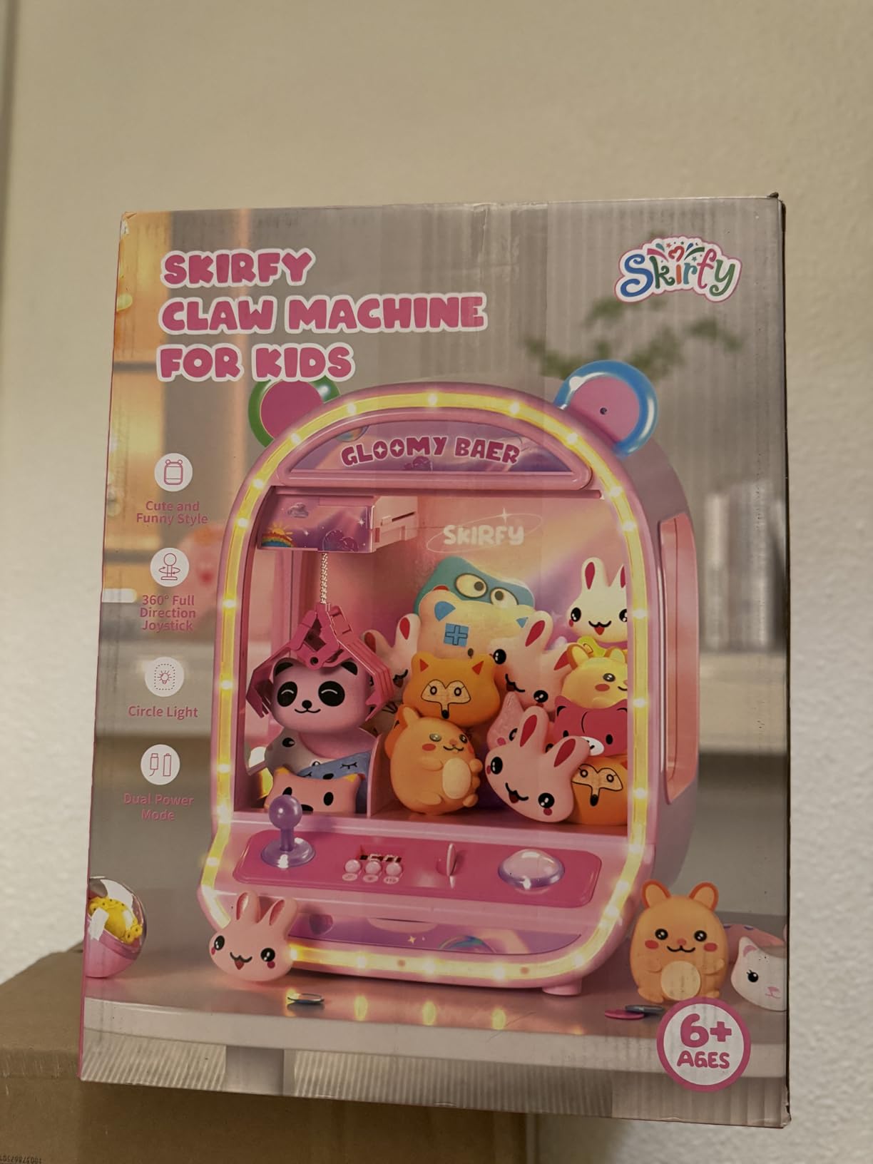 16''Large Claw Machine for Kids, Home Arcade Grabber Game for Ages 6+ | Includes 58 prizes, Led lights, digital countdown, adjustable volume and dual power for instant family fun. customer photo 2