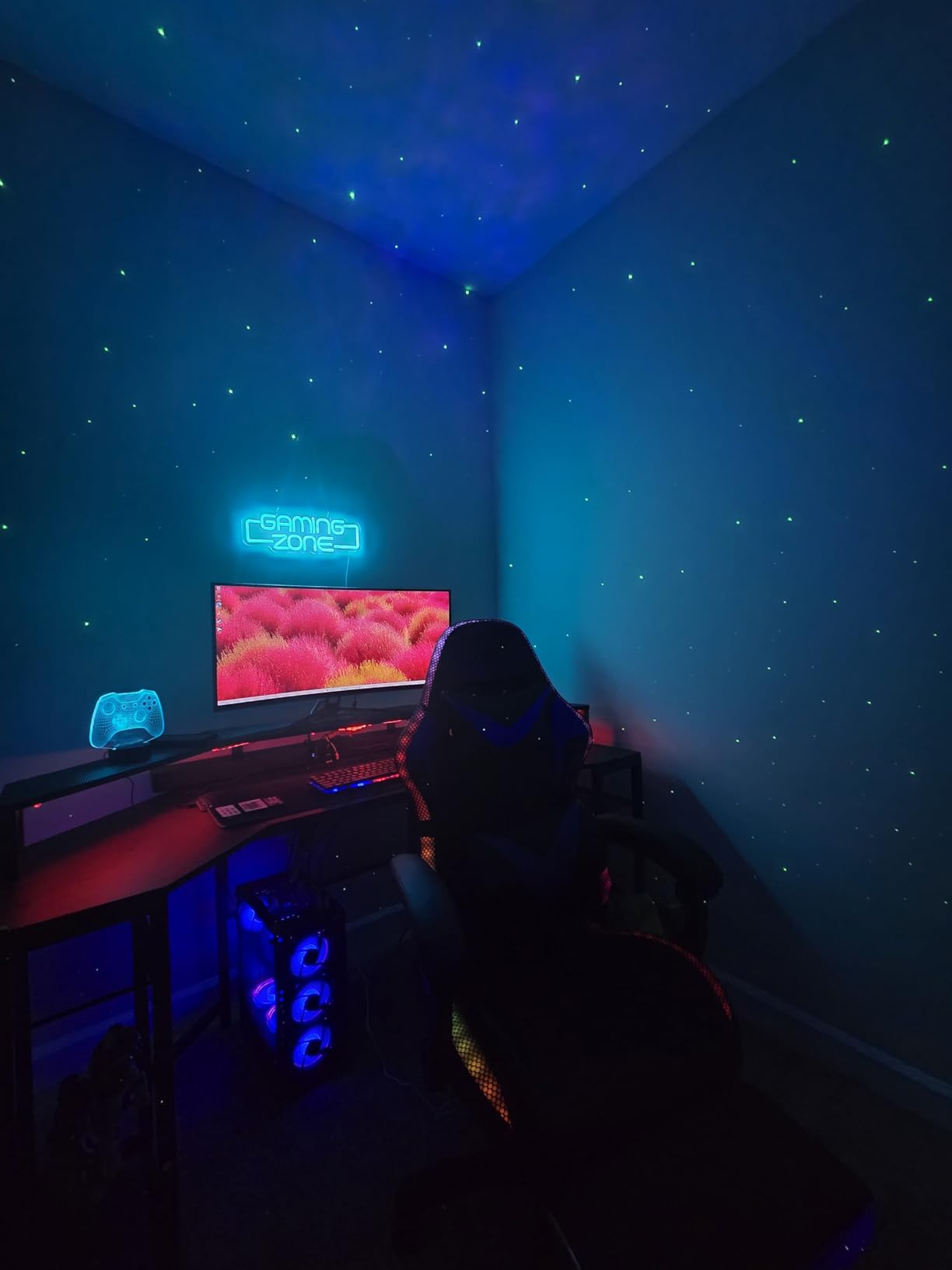 Gaming Zone Neon Sign, Game Zone Neon Sign for Teens Gamer Room Decor, Gaming Light Neon Sign for Gaming Wall Decor, Led Neon Gaming Sign for Gamer Gifts Boys customer photo 2