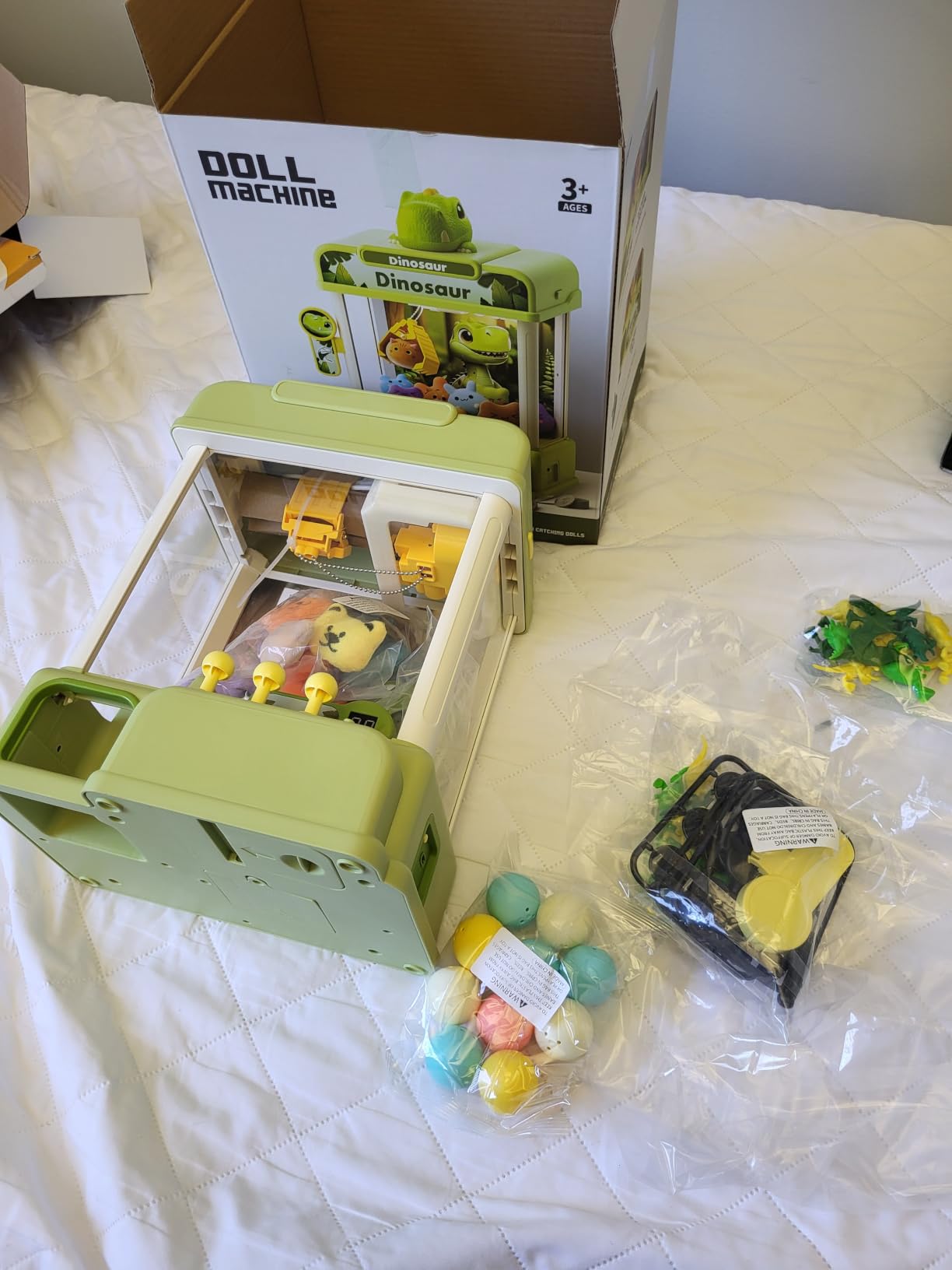 STACTCUTE 78PCS Large Dinosaur Claw Machine for Kids, No Assembly Required | Electronic Arcade Game with Music & Lights, Vending Machine Toy Prize Dispenser - Birthday Gift for Boys & Girls Age 3+ customer photo 2